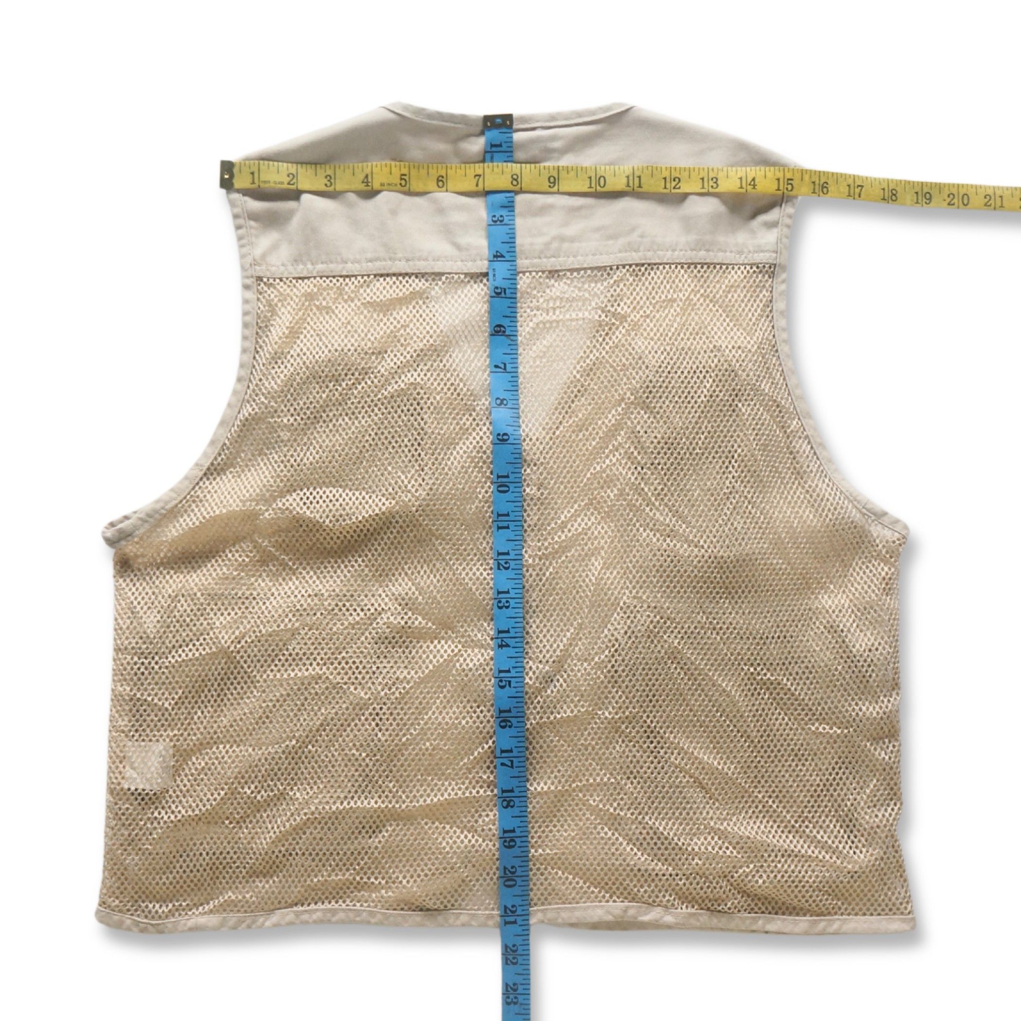 Japanese Brand Nepuca Multi-Pockets Beige Mesh Vest Size US M / EU 48-50 / 2 - 12 Thumbnail