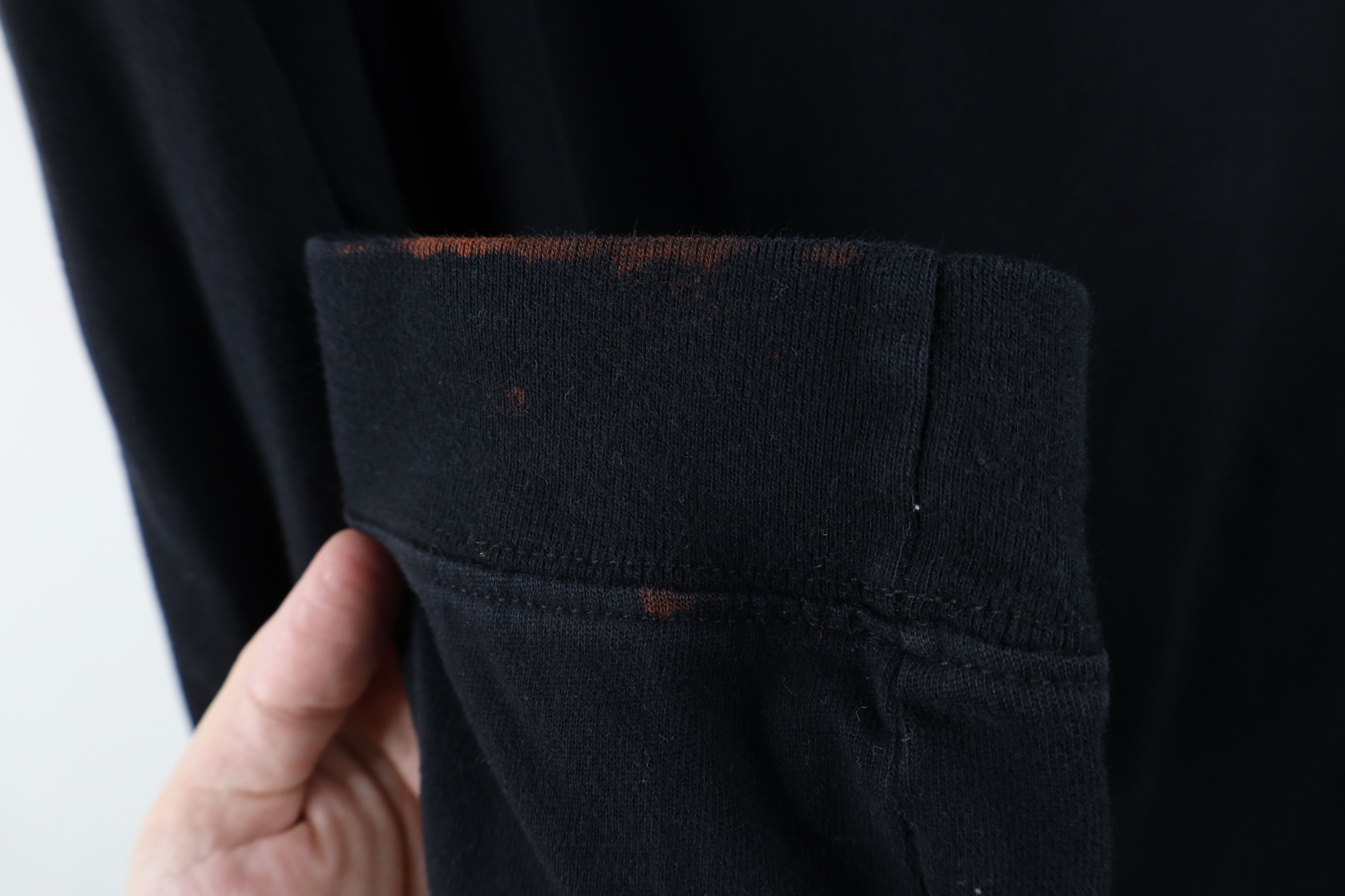 Vintage Vintage 90s Streetwear Blank Long Sleeve Polo Shirt Black Size US L / EU 52-54 / 3 - 5 Thumbnail
