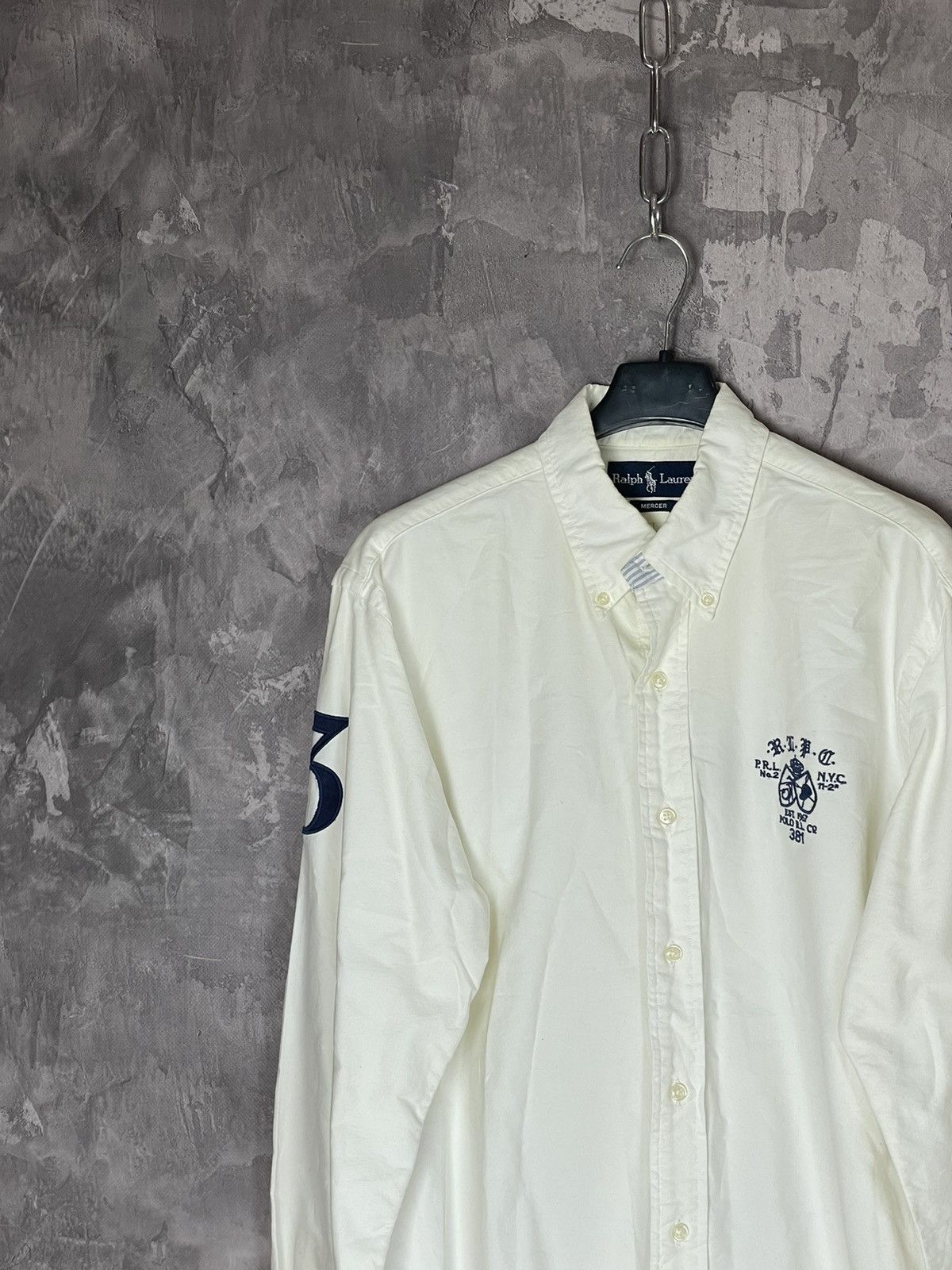 Polo Ralph Lauren × Ralph Lauren × Vintage Vintage Polo Ralph Lauren Big Logo Shirt Bleecker NY #3 Size US M / EU 48-50 / 2 - 4 Thumbnail