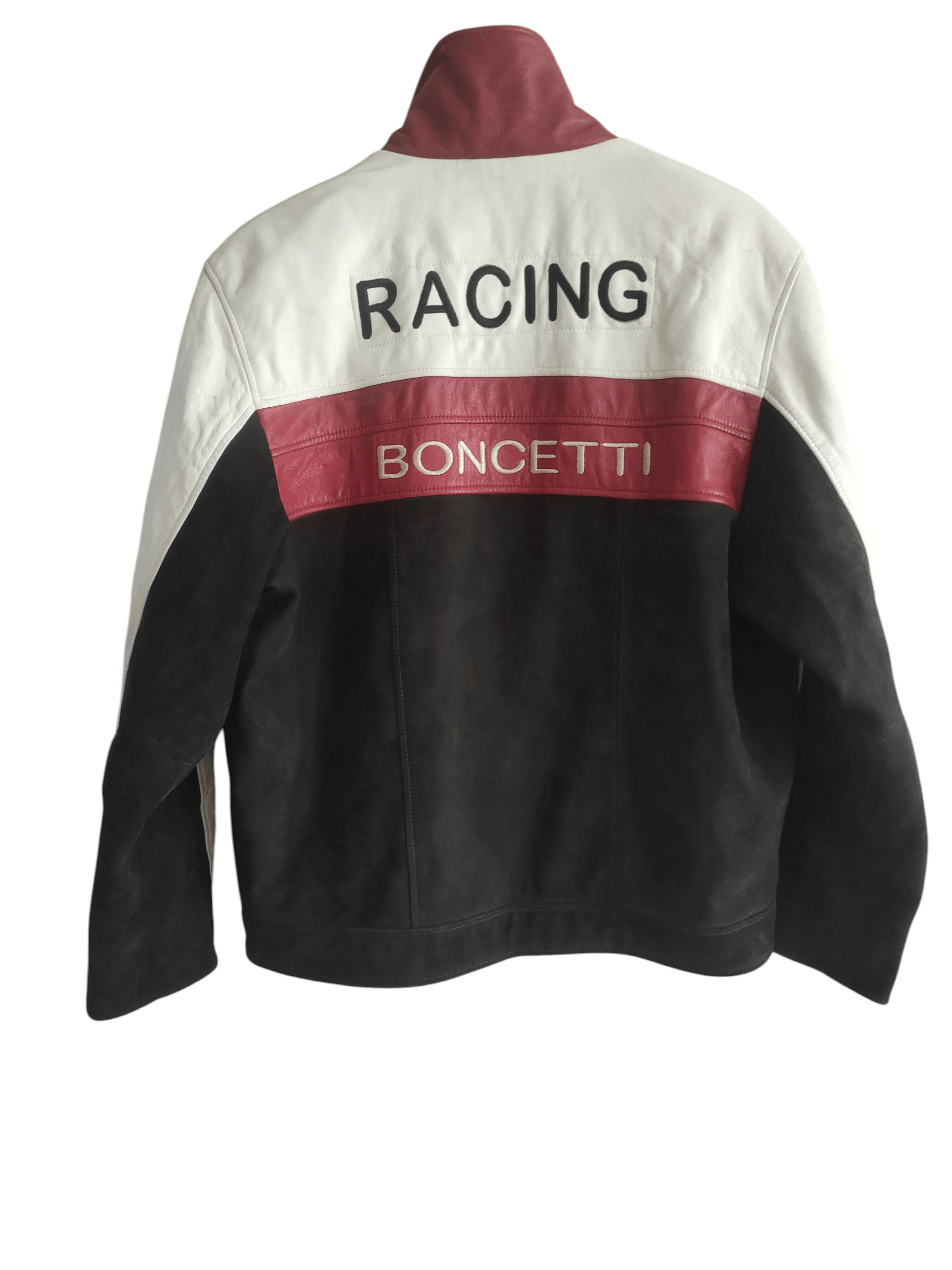Genuine Leather Boncetti Vintage Y2K Leather Motorcycle Racing Jacket Size L Size US L / EU 52-54 / 3 - 2 Thumbnail