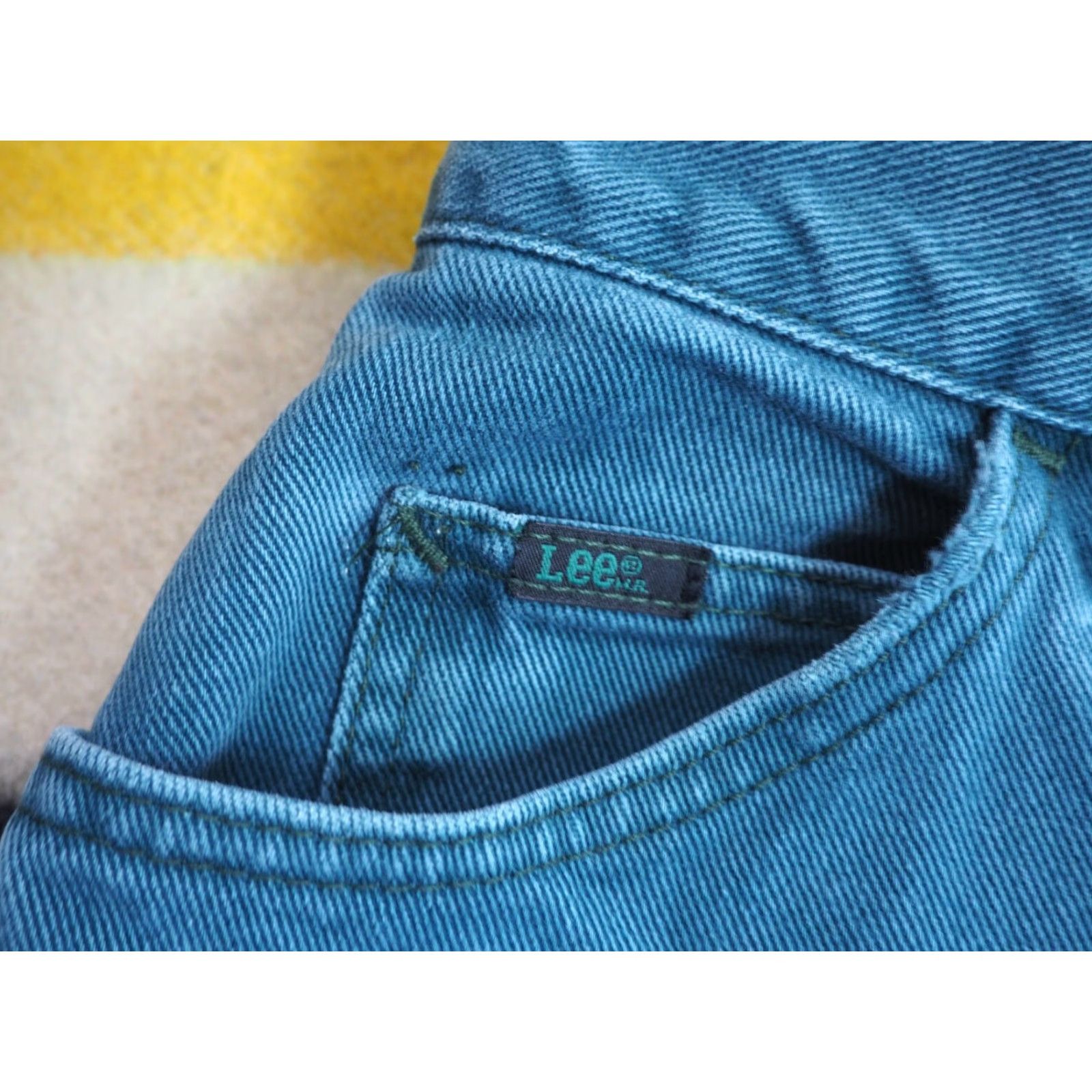 Lee VINTAGE LEE Jeans 27x26 Denim 80s 90s High Waist Mom Teal Spruce Blue Womens Size 27" / US 4 / IT 40 - 5 Thumbnail