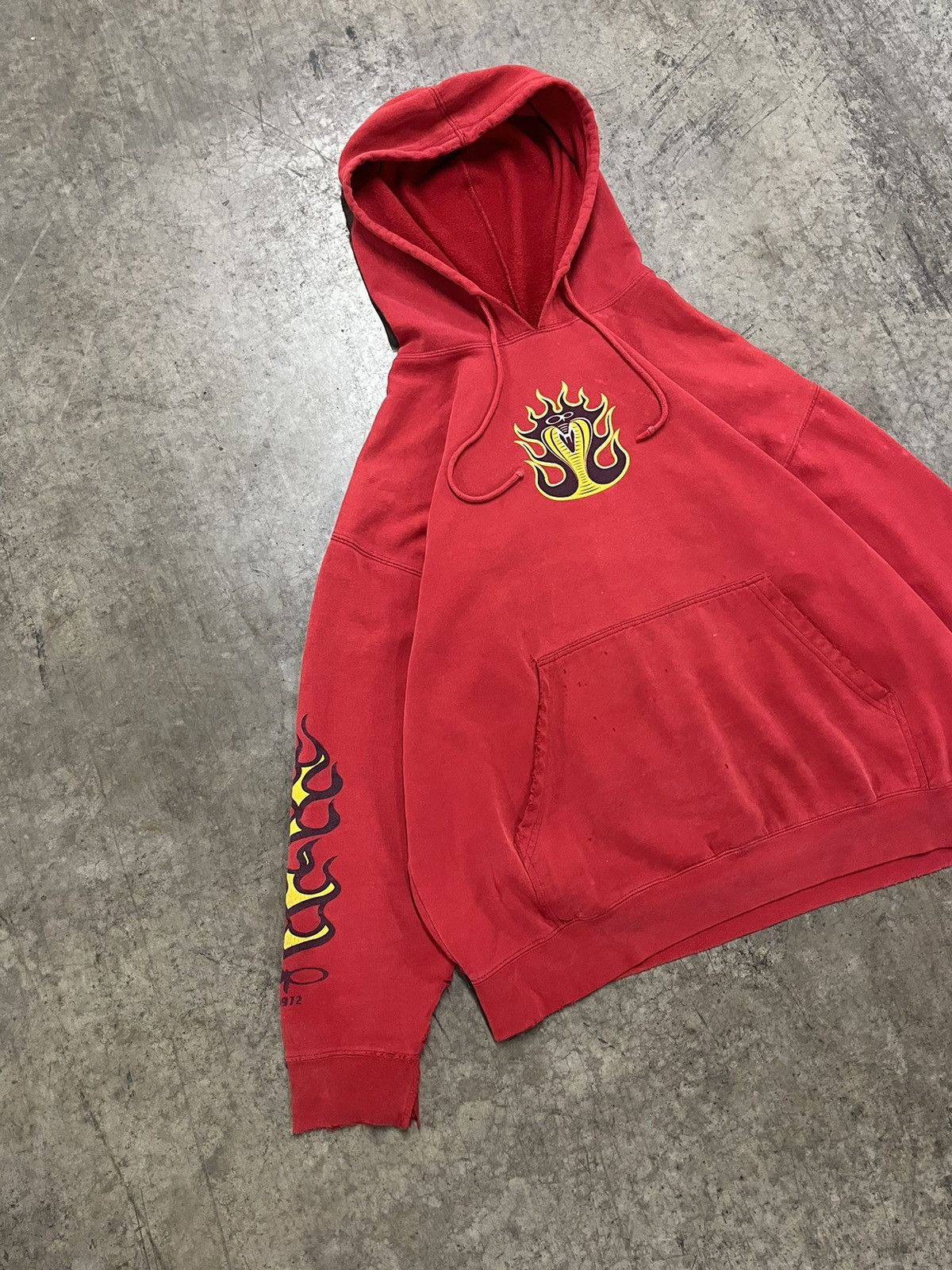 JNCO × Vintage Y2k jnco style cobra flame sleeve hit hoodie rare grunge Size US L / EU 52-54 / 3 - 4 Thumbnail