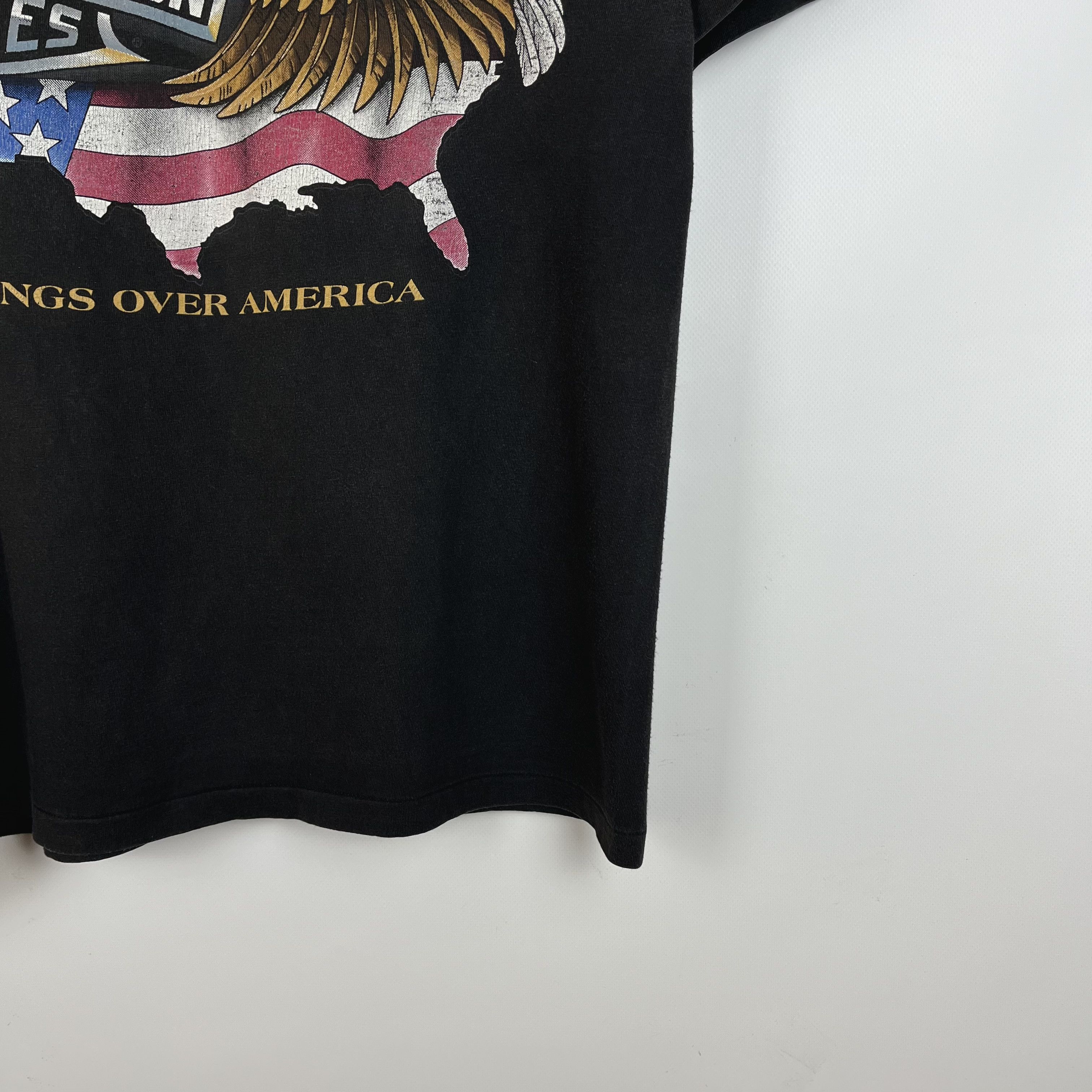 Harley Davidson Vintage Harley Davidson Wings Over America T Shirt 90’s Size US L / EU 52-54 / 3 - 3 Thumbnail