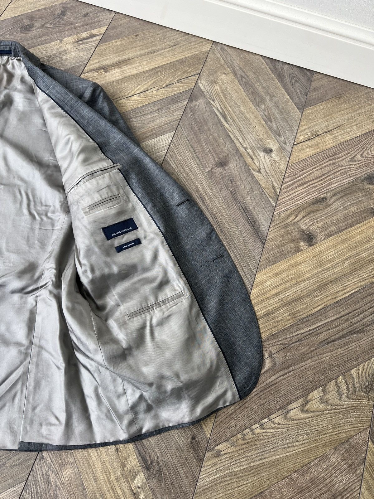 Designer × Vintage Vintage Eduard Dressler Grey Loro Piana Superfine Suit Size 54R - 8 Thumbnail