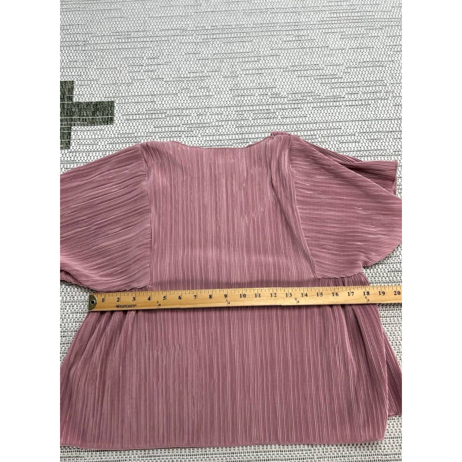 Madewell Madewell Blouse Shirt Womens Small Pink Flutter Sleeve Texture And Thread Top Size S / US 4 / IT 40 - 6 Thumbnail
