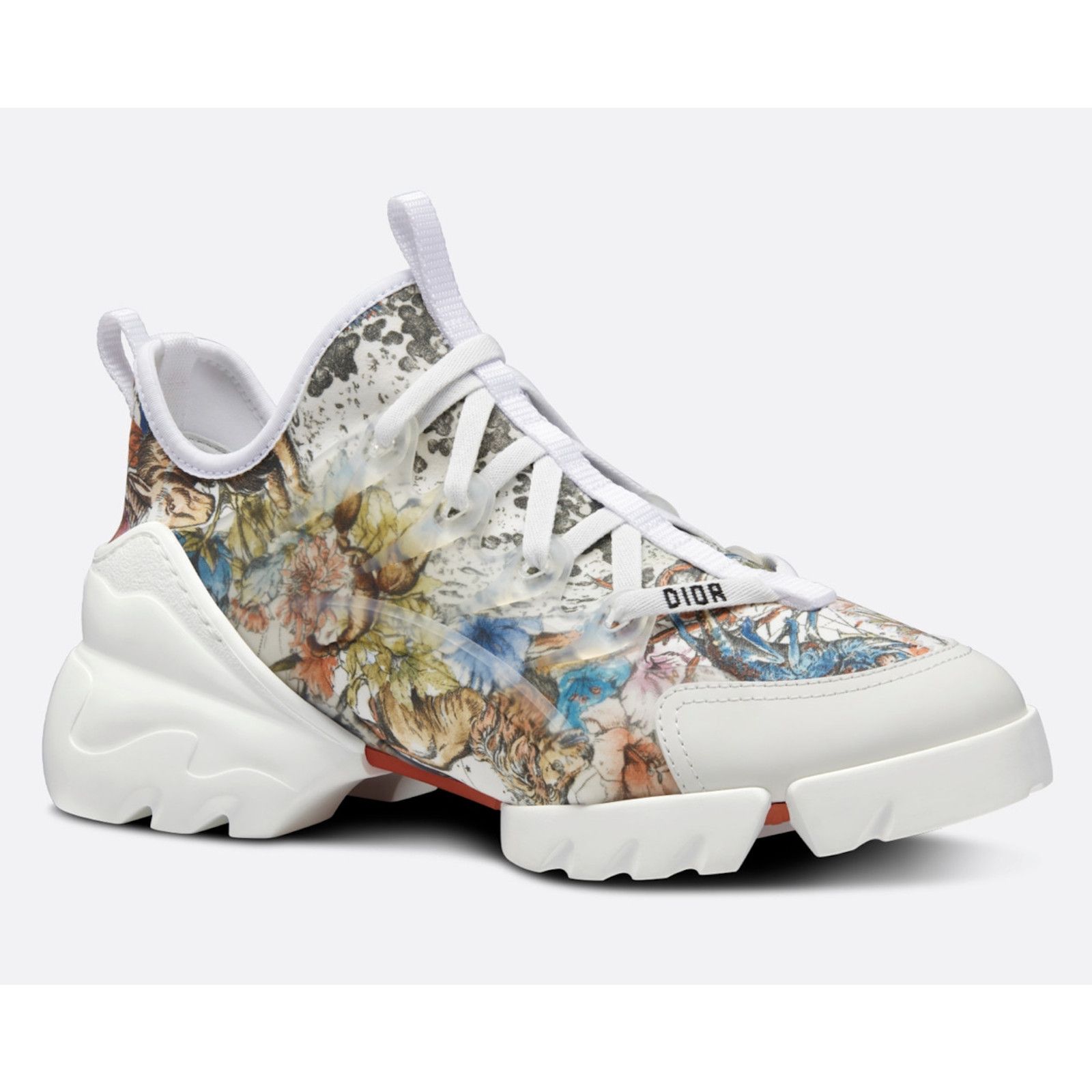 D Connect Zodiac Printed Lace Up Flat Trainer Sneaker 39