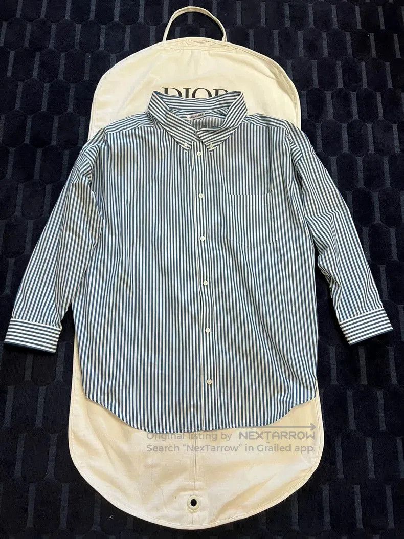 Balenciaga Balenciaga Blue White Check Logo Shirt. Size US XS / EU 42 / 0 - 1 Thumbnail