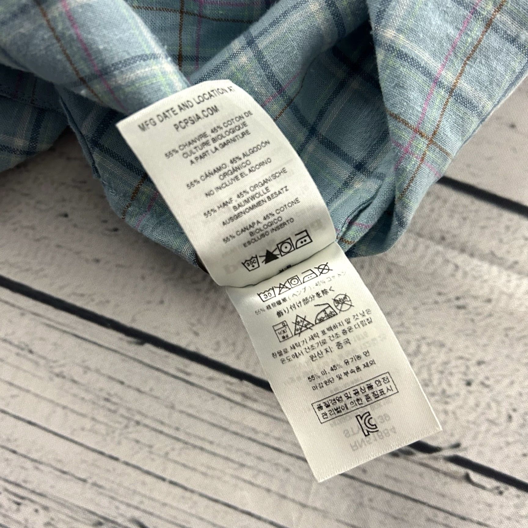 Patagonia Patagonia Backstep Plaid Hemp Short Sleeve Button Front Shirt Men's Large Blue Size US L / EU 52-54 / 3 - 6 Thumbnail