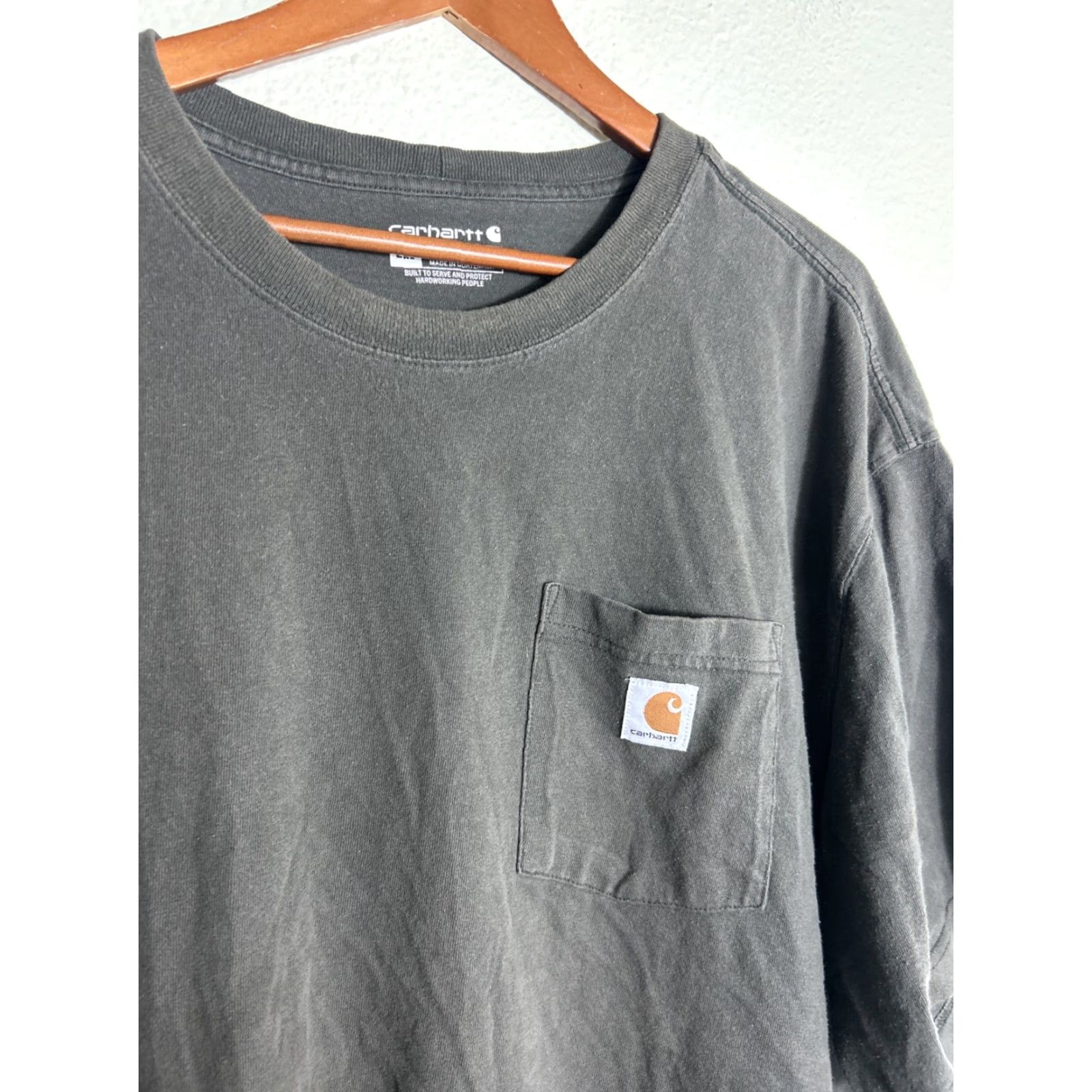 Carhartt Carhartt T-Shirt Mens XXL Olive Green Loose Fit Holes Stains Size US XXL / EU 58 / 5 - 5 Thumbnail