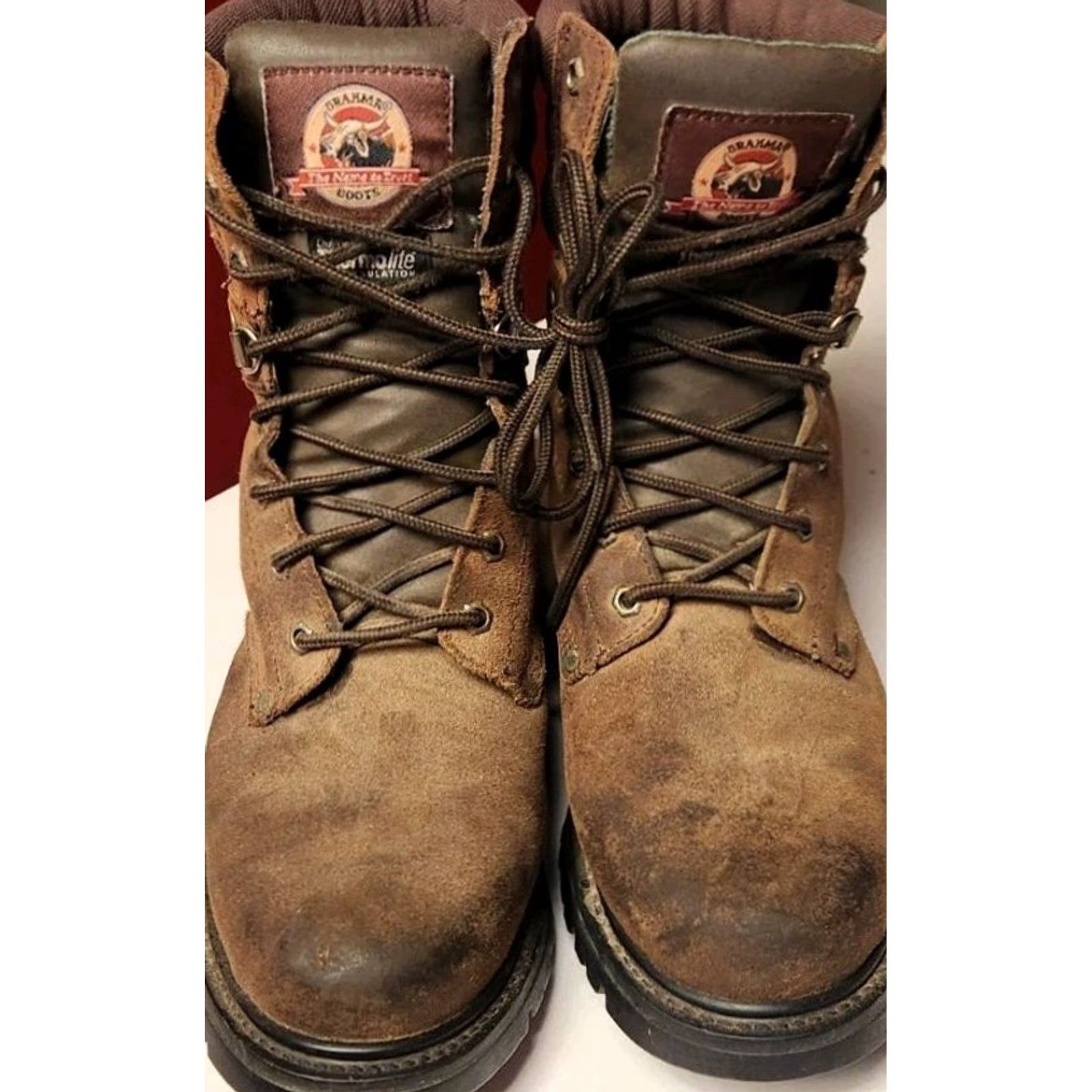 Vintage Brahma Poliyou Boots Mens 10.5 Brown Slip And Oil Resistant Lace Up Work Lace Up Boots Mens 10.5 Brown Slip And Oil Resistant Lace Up Work Lace Up Size US 11 / EU 44 - 3 Thumbnail