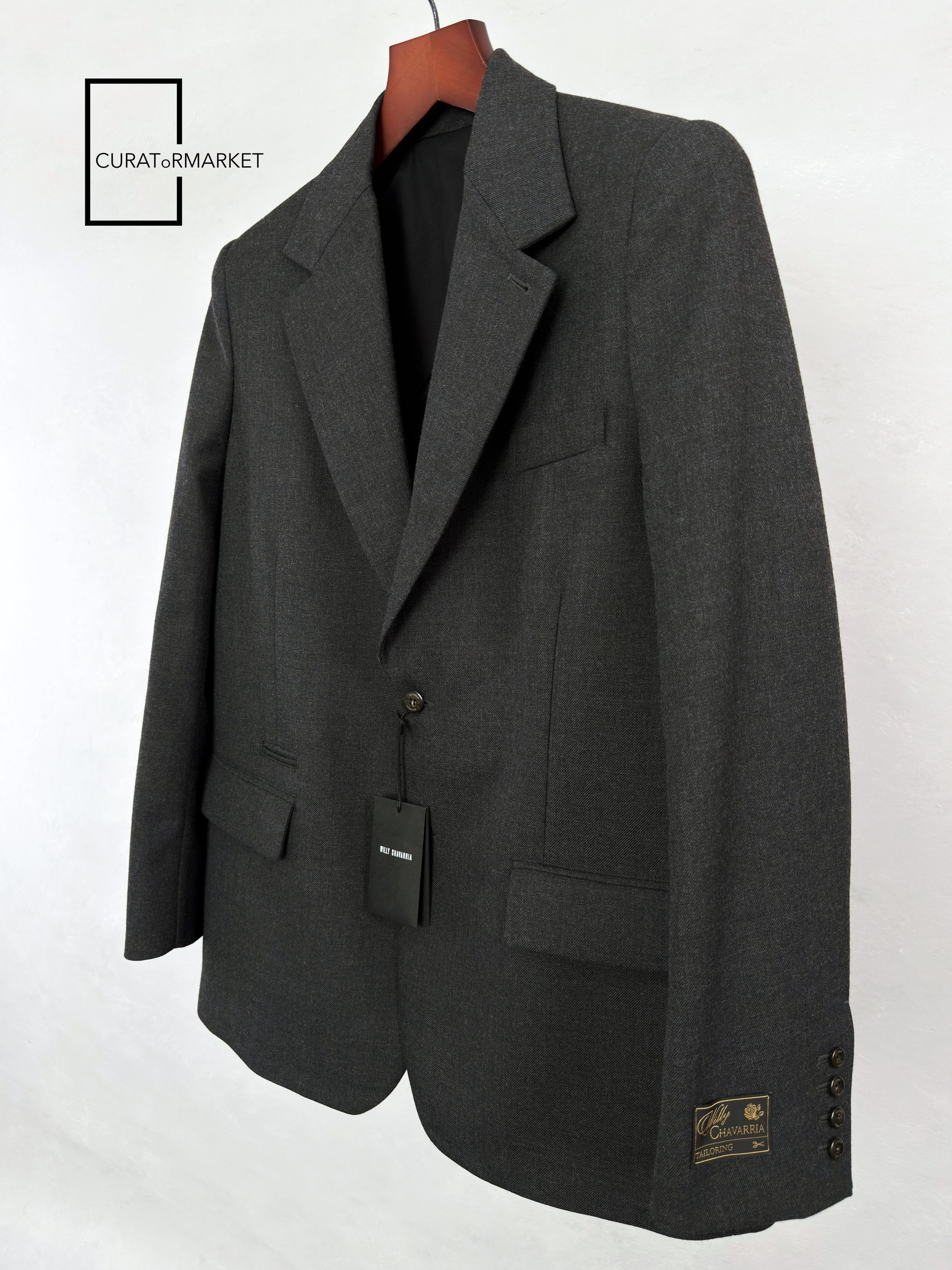Willy Chavarria Runway Oversized Tailoring Wool Chuco Blazer Tarantula FW25 Size US S / EU 44-46 / 1 - 1 Thumbnail