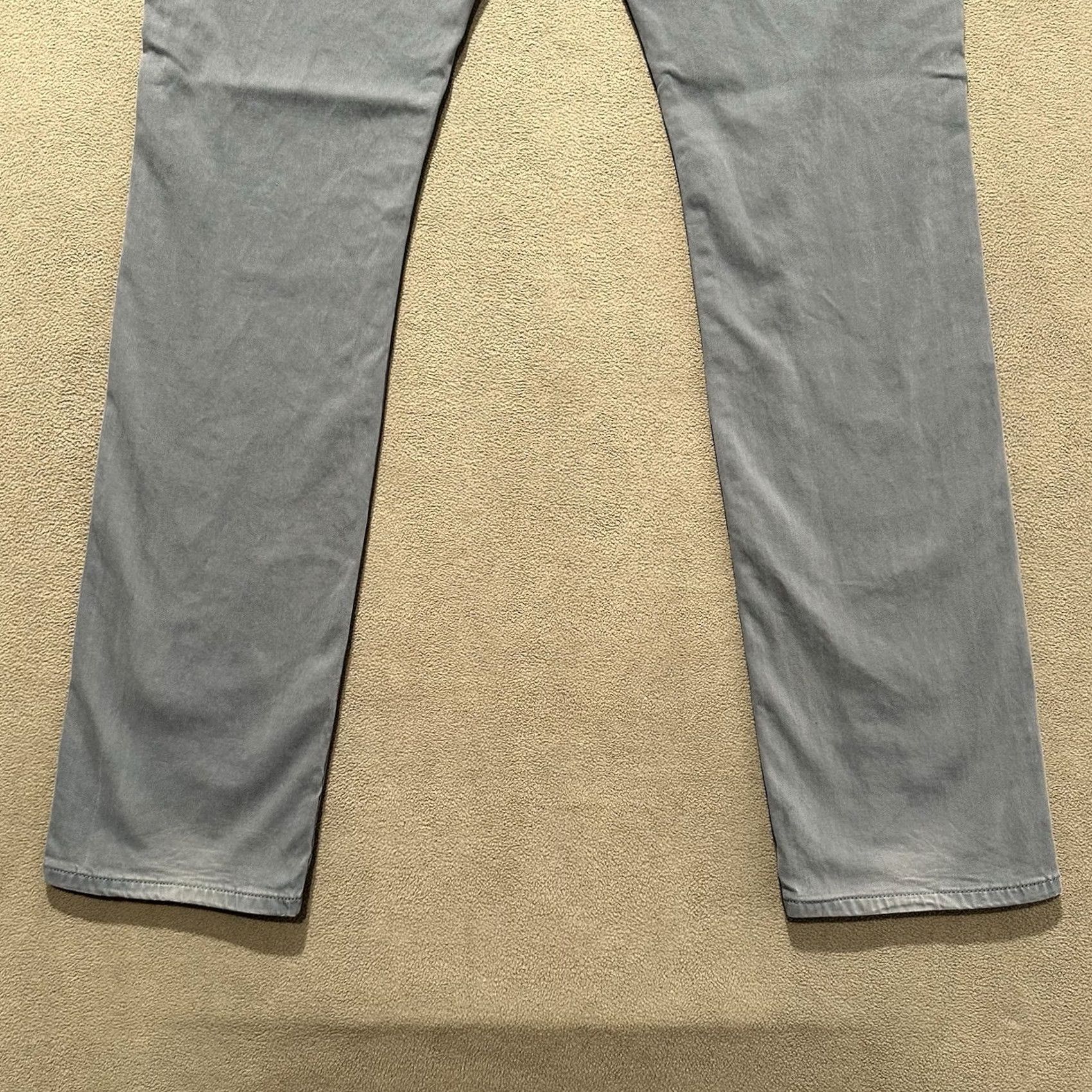 Vintage AG Adriano Goldschmied Pants Mens 33x34 Light Blue Everett Slim Straight Chino GUC Size US 33 - 6 Thumbnail