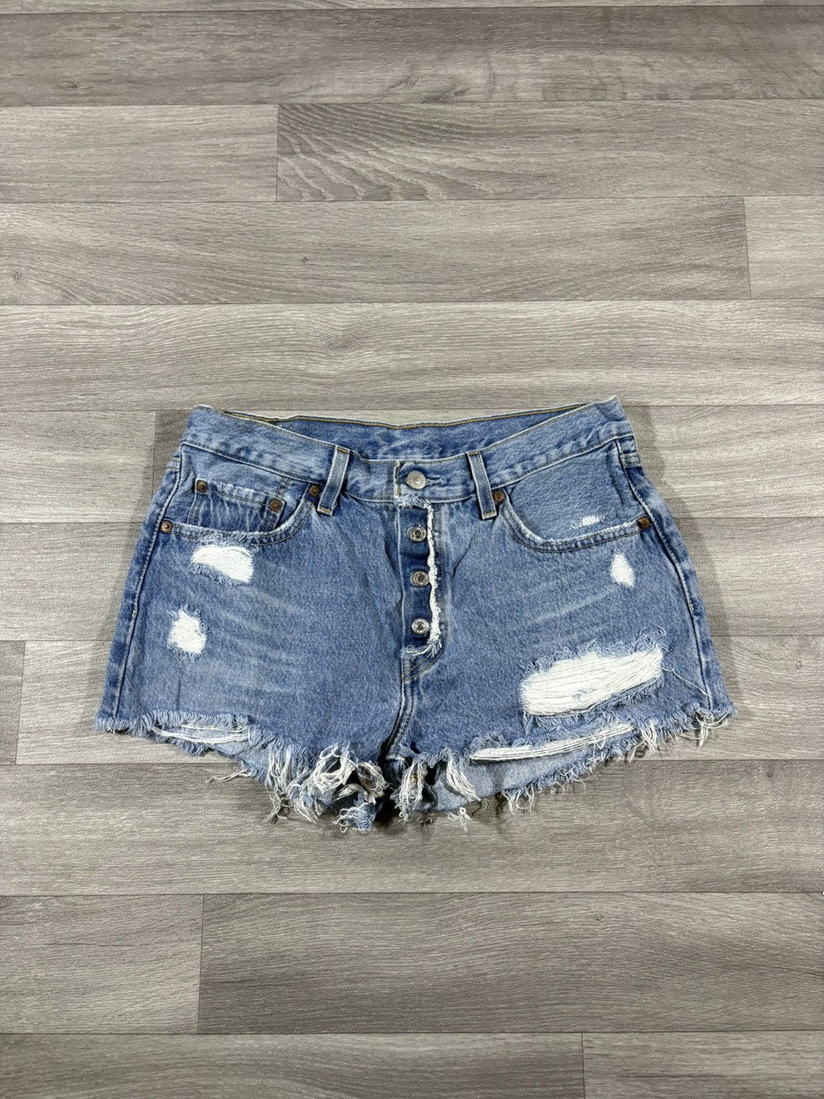 Levi's Short en jean Levi’s 501 - W28 FR38 | Bleu - Femme Size 27" / US 4 / IT 40 - 2 Thumbnail