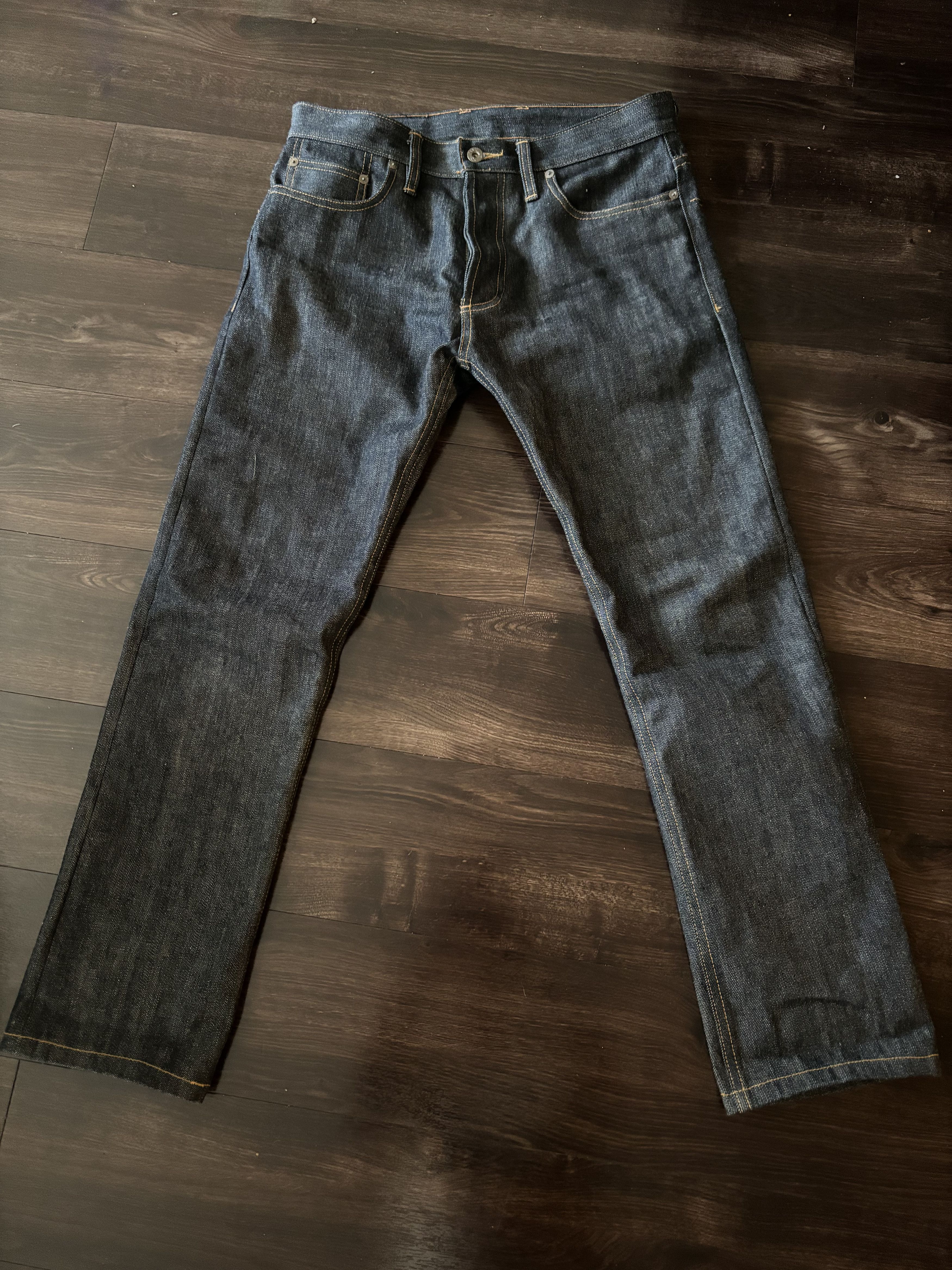 image of 3Sixteen St-100X Size 31 Inseam Hemmed To 28 in Indigo, Men's