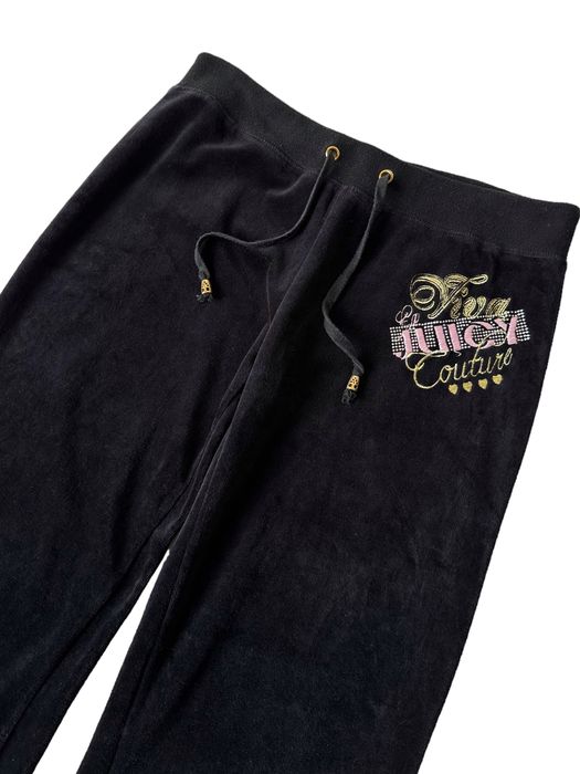 Juicy Couture Sweatpants XL Gray Velour Y2K Wide Leg Drawstring