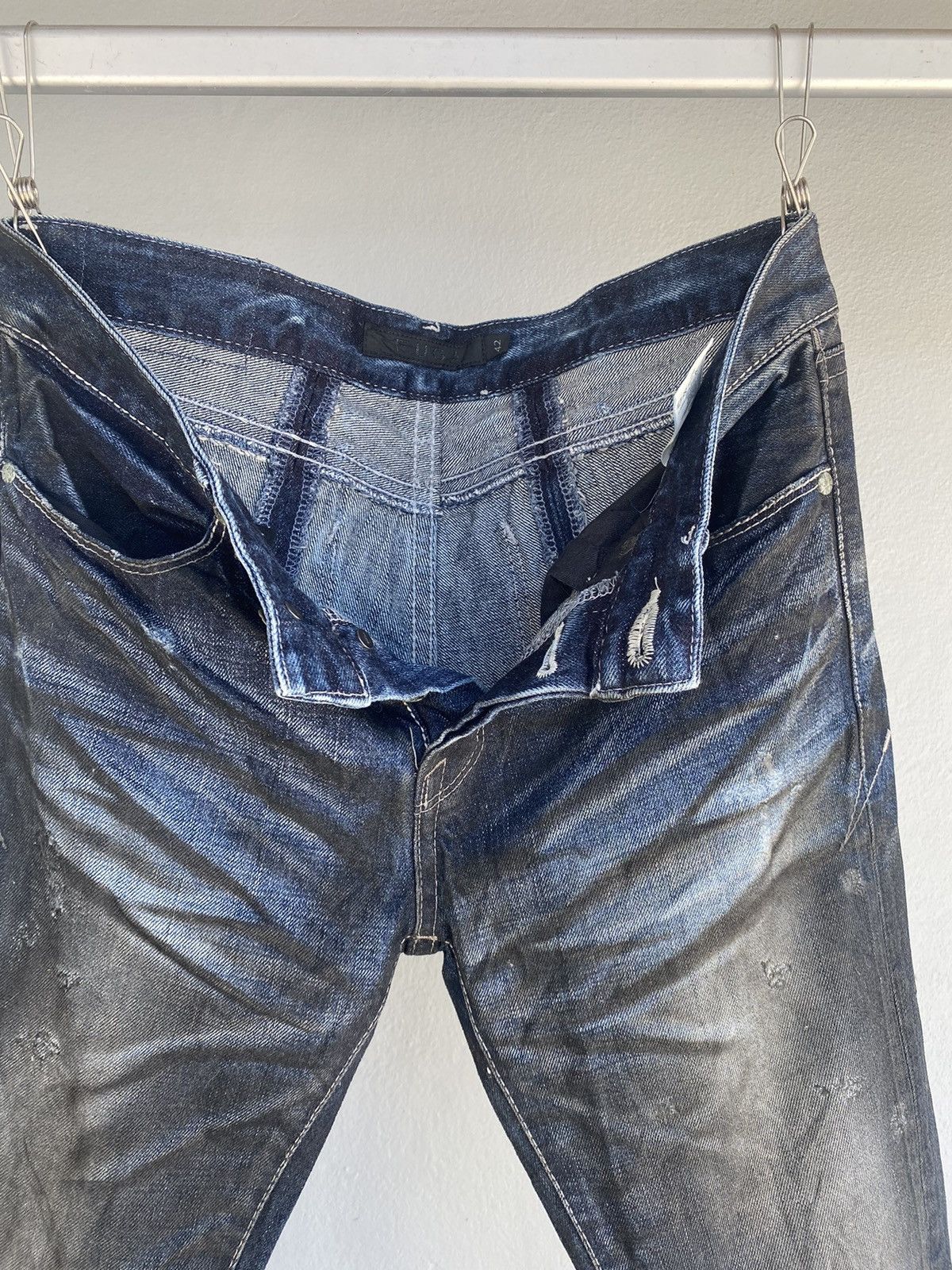 GOSTAR DE FUGA × If Six Was Nine × Le Grande Bleu (L.G.B.) Fuga Waxed jeans Size US 32 / EU 48 - 3 Thumbnail
