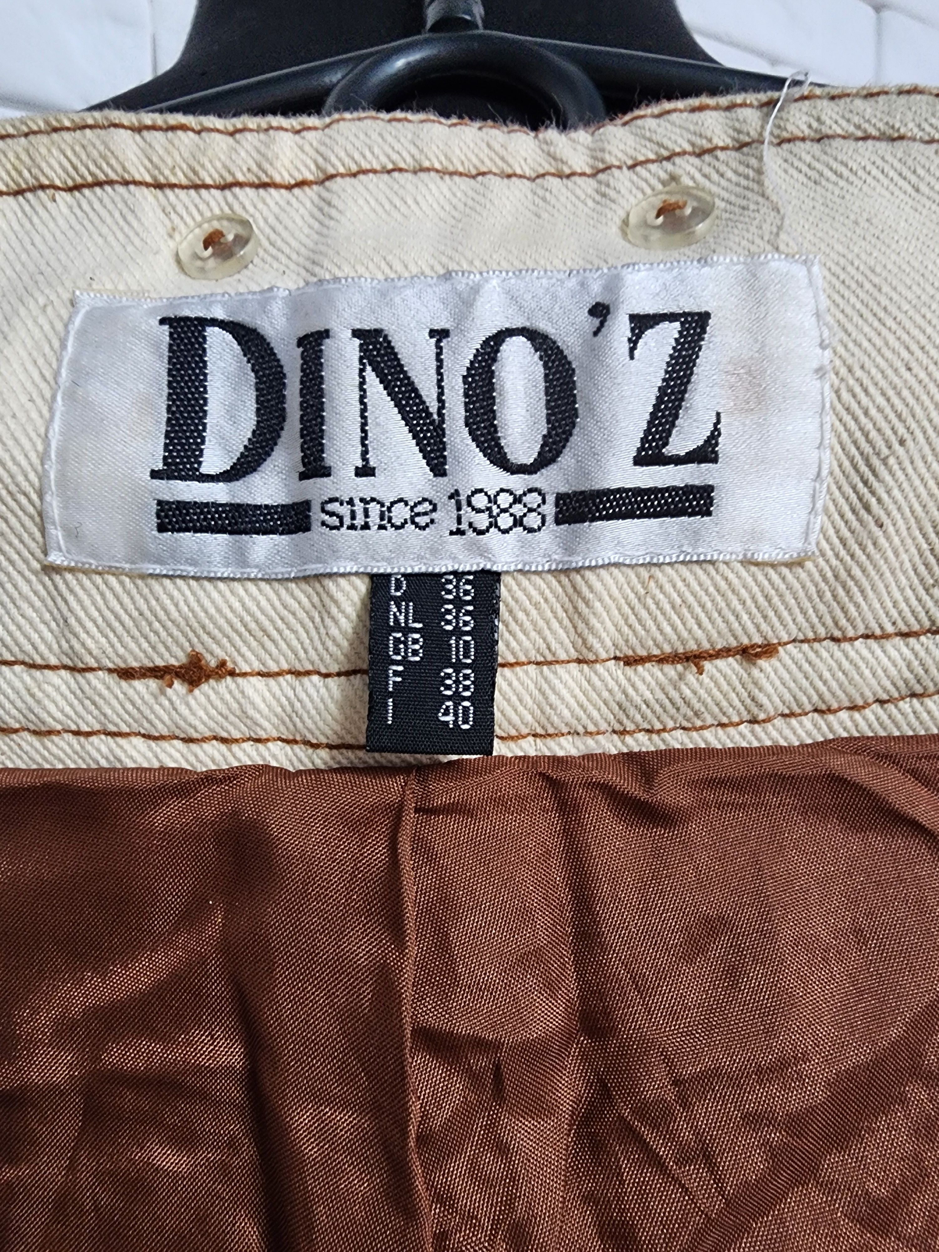 Genuine Leather Brown women's pants with pockets and suspenders. Size 34" / US 12 / IT 48 - 8 Thumbnail