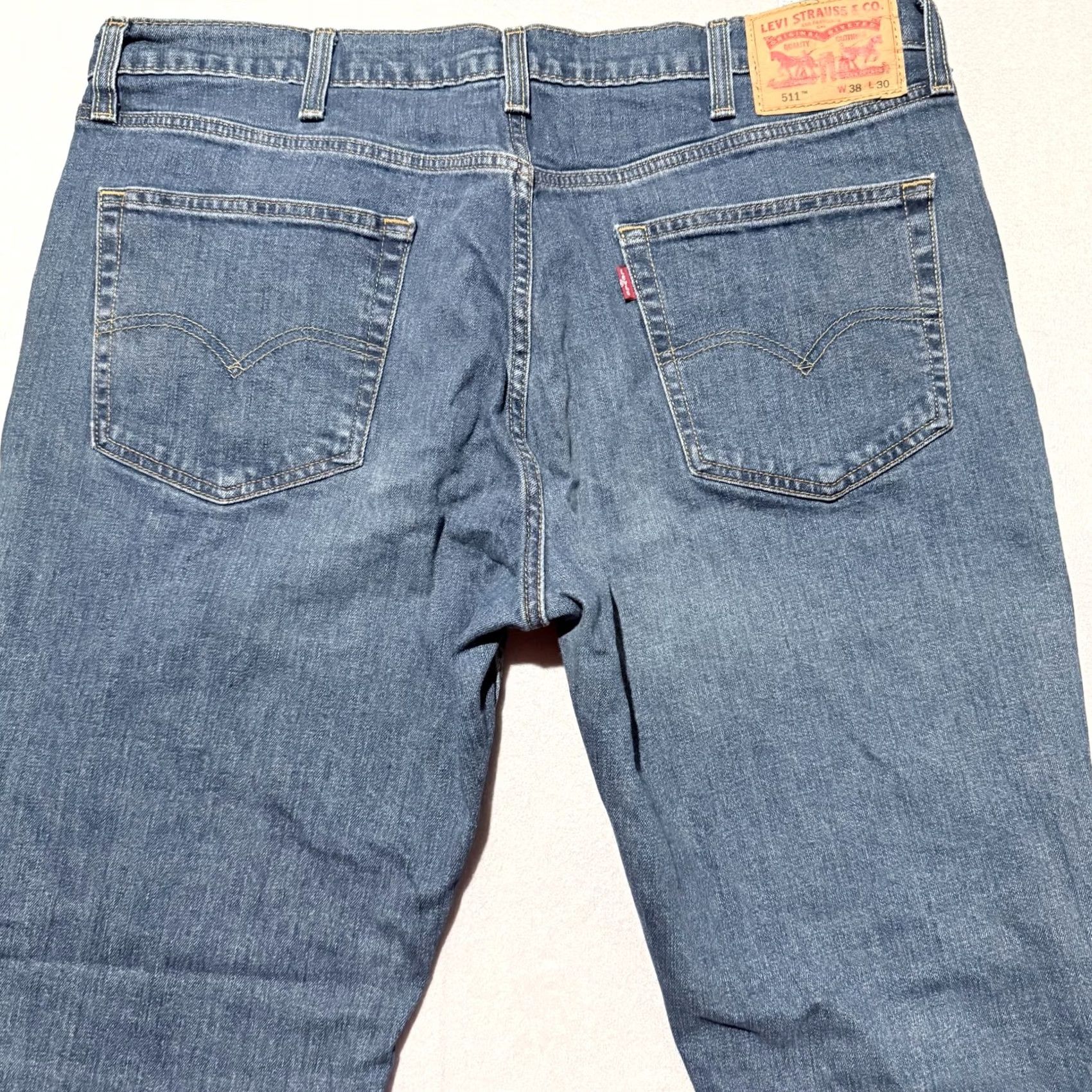 Levi's Levi's 511 Jeans Men Blue Denim Mid-Rise Straight 38X30 Classic 5-Pocket Fit - Flaws Size US 38 / EU 54 - 3 Thumbnail