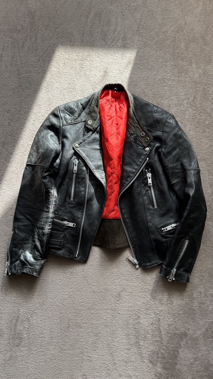 Genuine Leather Y2K Vintage Moto Biker Leather Jacket Gucci Grunge Punk Vibe Size US M / EU 48-50 / 2 - 1 Thumbnail