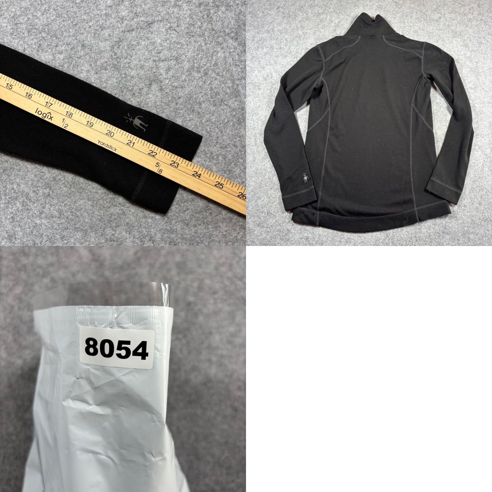 Smartwool Smartwool Womens L Black 100% Merino Wool Funnel Neck Base Layer Top Size L / US 10 / IT 46 - 8 Thumbnail