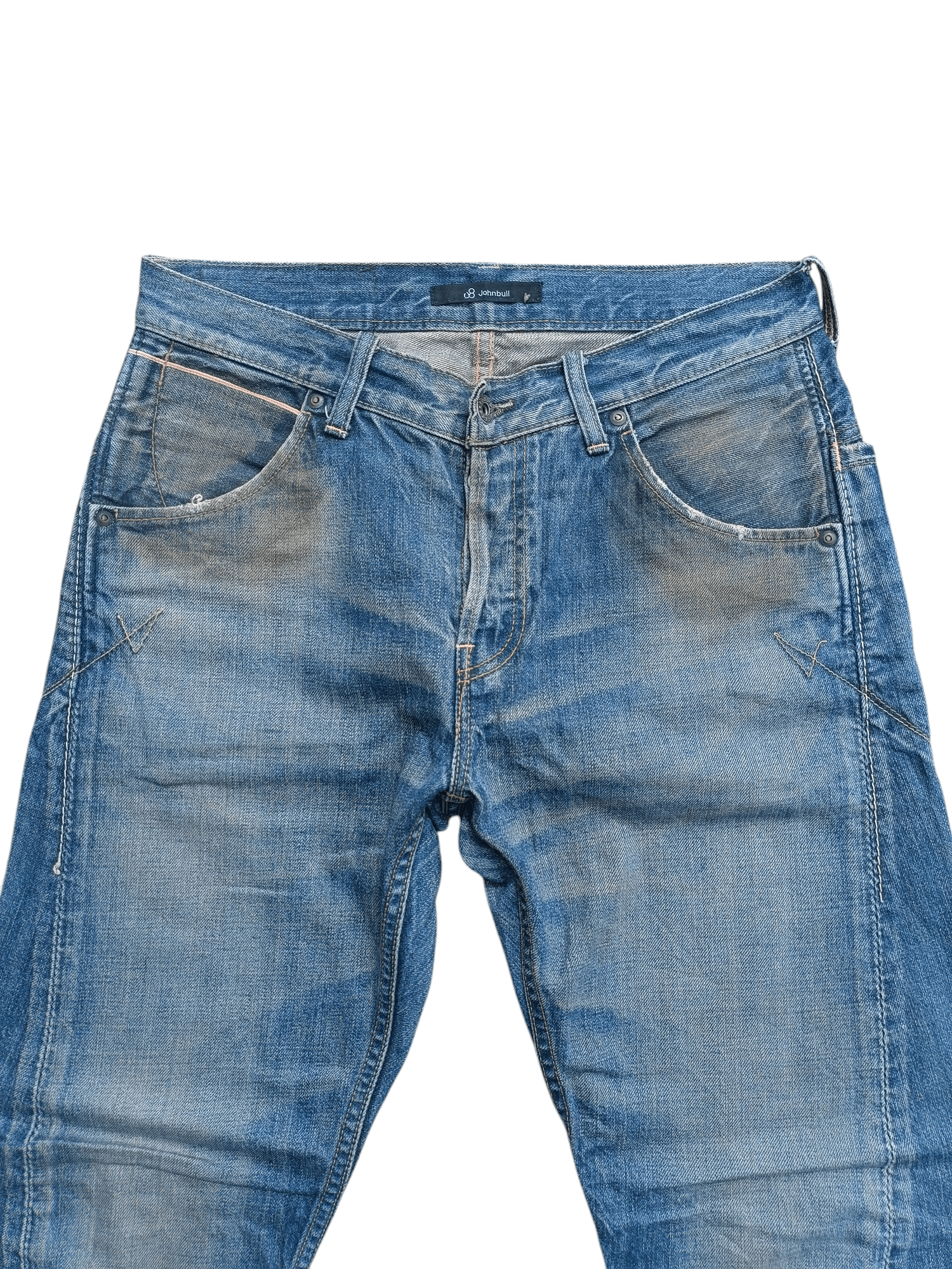 Japanese Brand × Johnbull 💥 FYEE 💥 John Bull Selvedge Whiskers Faded Jeans Size US 30 / EU 46 - 6 Thumbnail