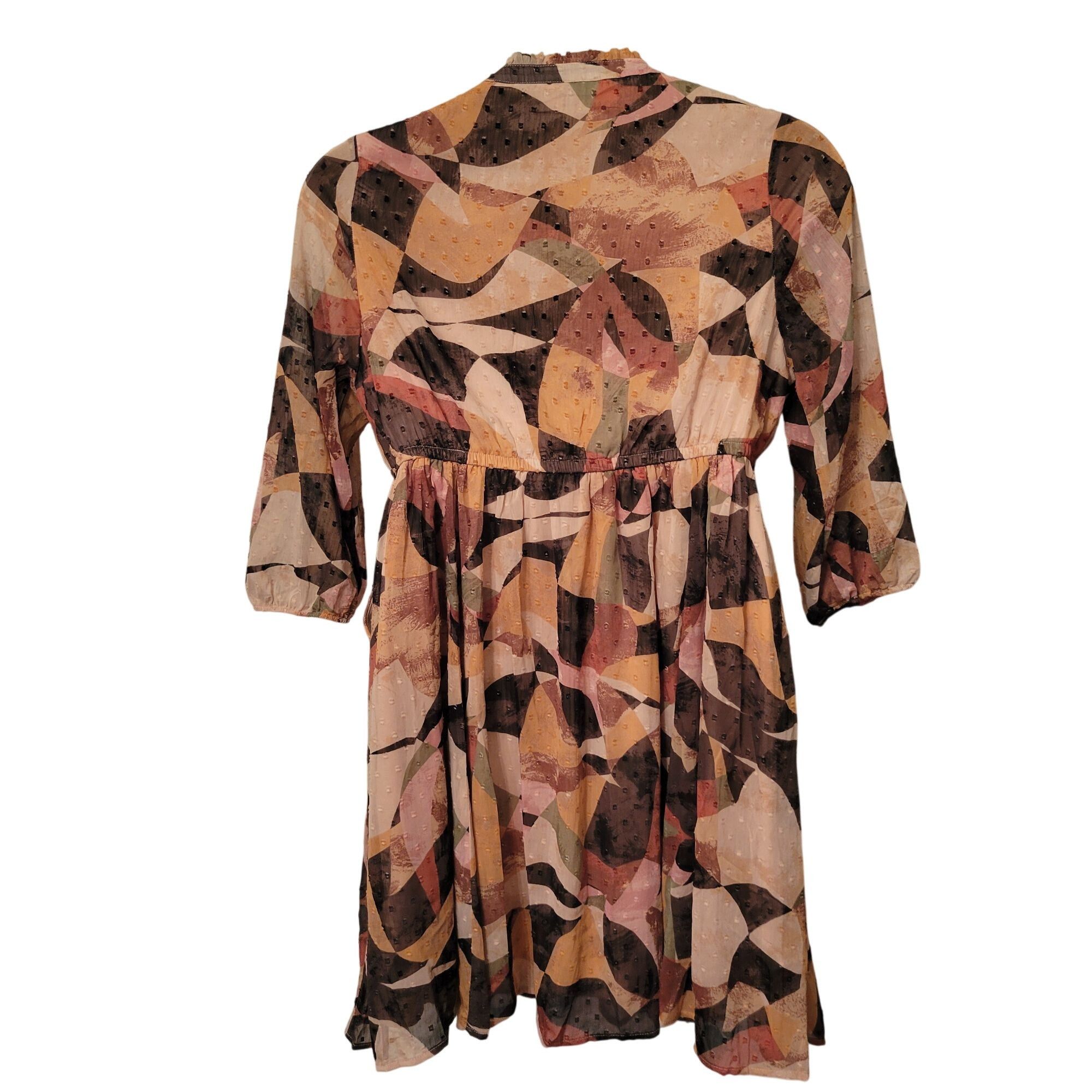 Torrid Torrid 00 Mini Clip Dot Front Keyhole Dress Geo Print Chiffo Size M / US 6-8 / IT 42-44 - 4 Thumbnail