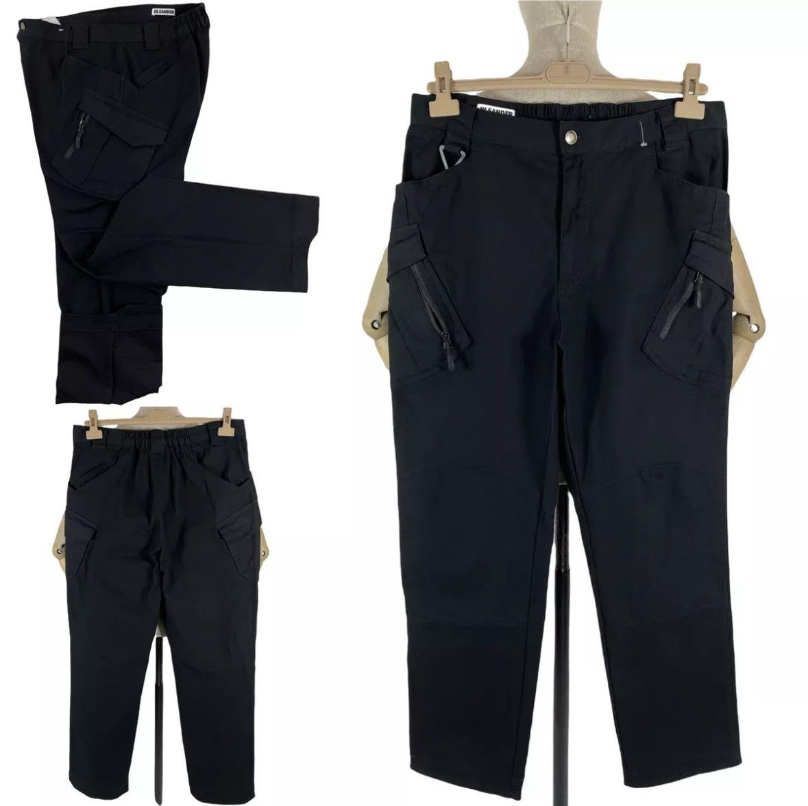 Jil Sander Men’s Multi Pocket Zip Cargo Tactical Work Pants Trousers Size US 33 - 1 Thumbnail