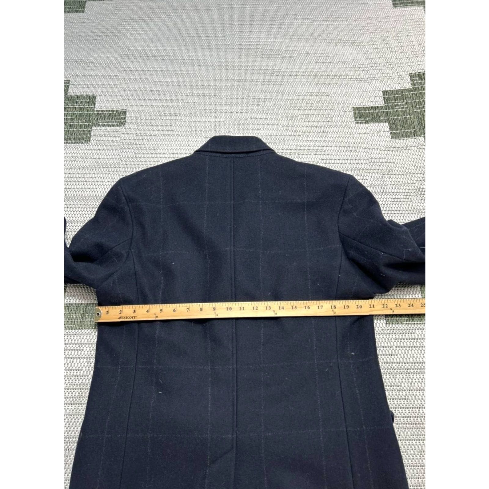 Club Monaco Club Monaco Overcoat Mens Large Blue Wool Coat Long Casual Winter Classic Mens Size US L / EU 52-54 / 3 - 6 Thumbnail