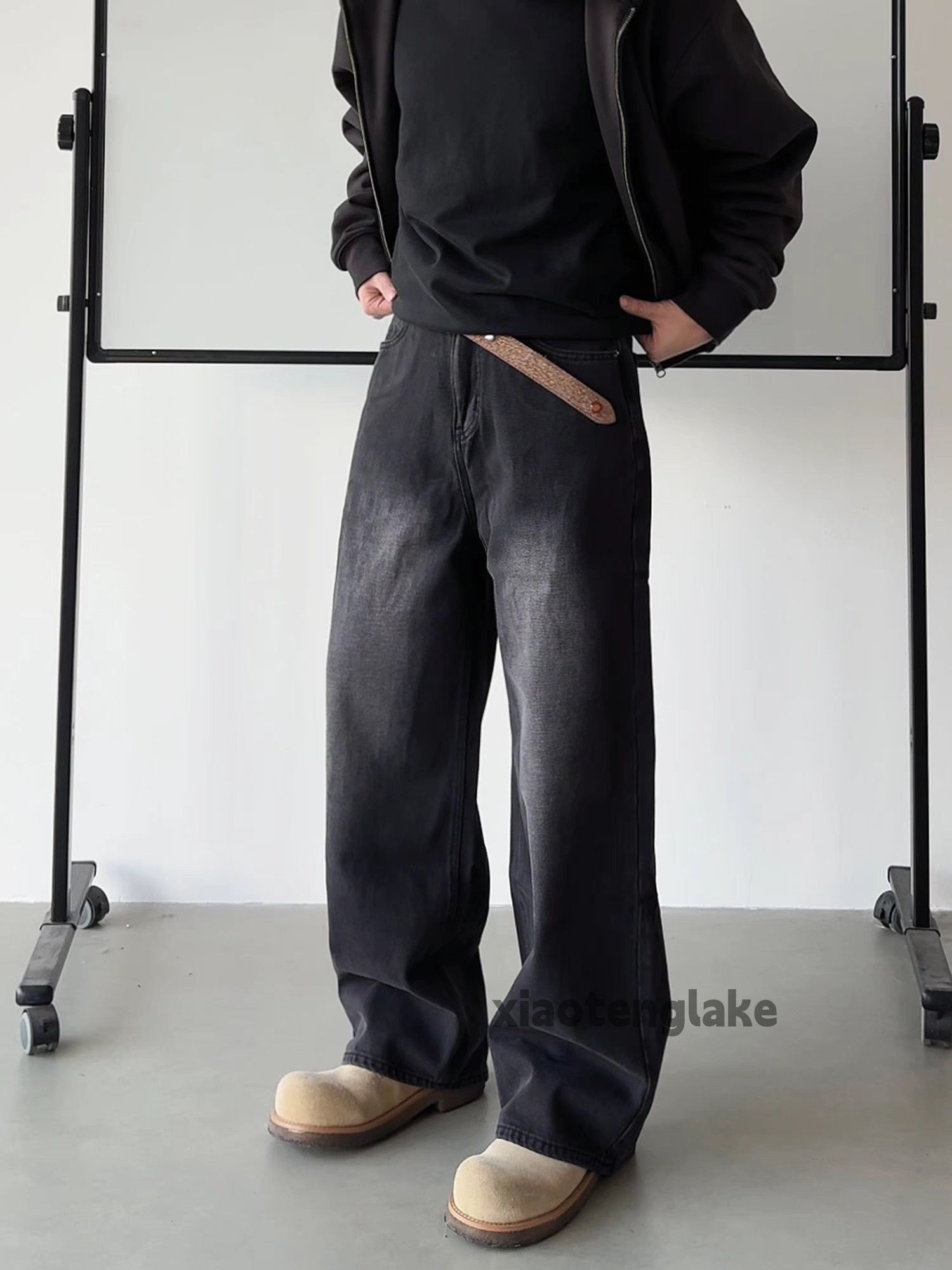Jean × Vintage washed faded cleanfit loose baggy skate hiphop jeans Size US 26 / EU 42 - 4 Thumbnail