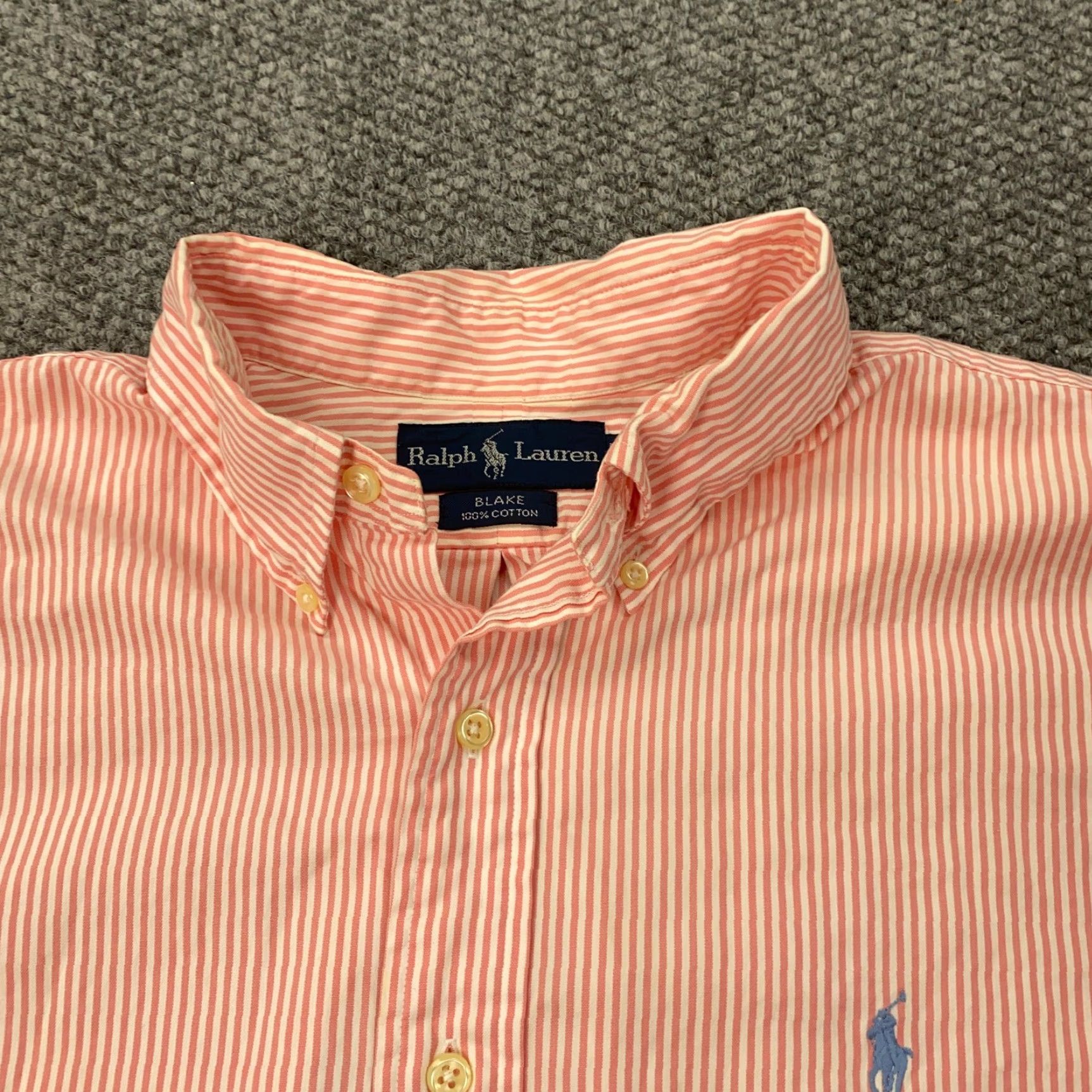 Ralph Lauren VINTAGE Ralph Lauren Blake Button-Up Shirt Mens XL Pink White Striped 90s Size US XL / EU 56 / 4 - 3 Thumbnail