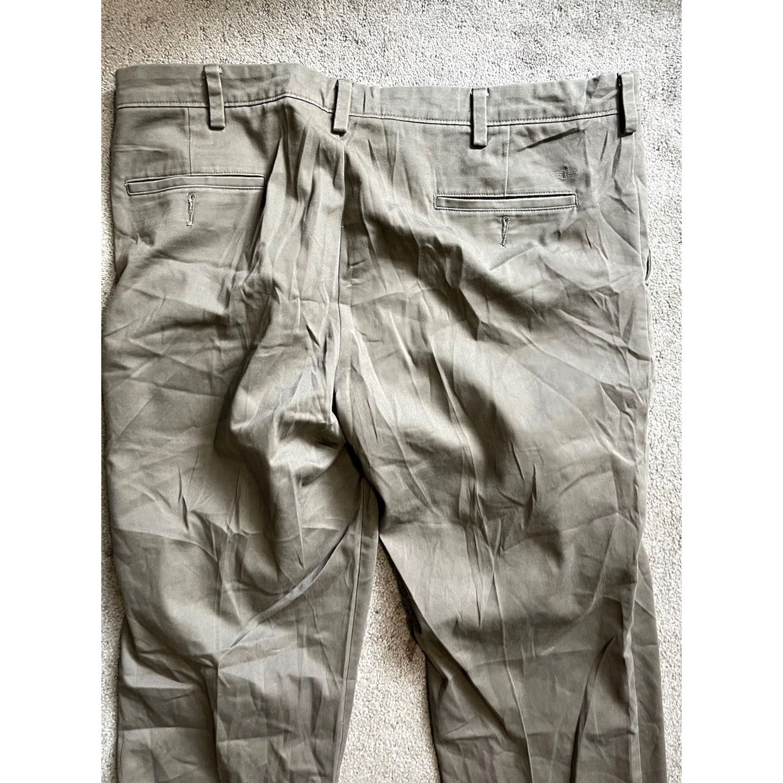 Dockers Dockers Pants Mens Size 42x32 Brown Chino Straight Fit Flat Front Distressed Size US 42 / EU 58 - 4 Thumbnail
