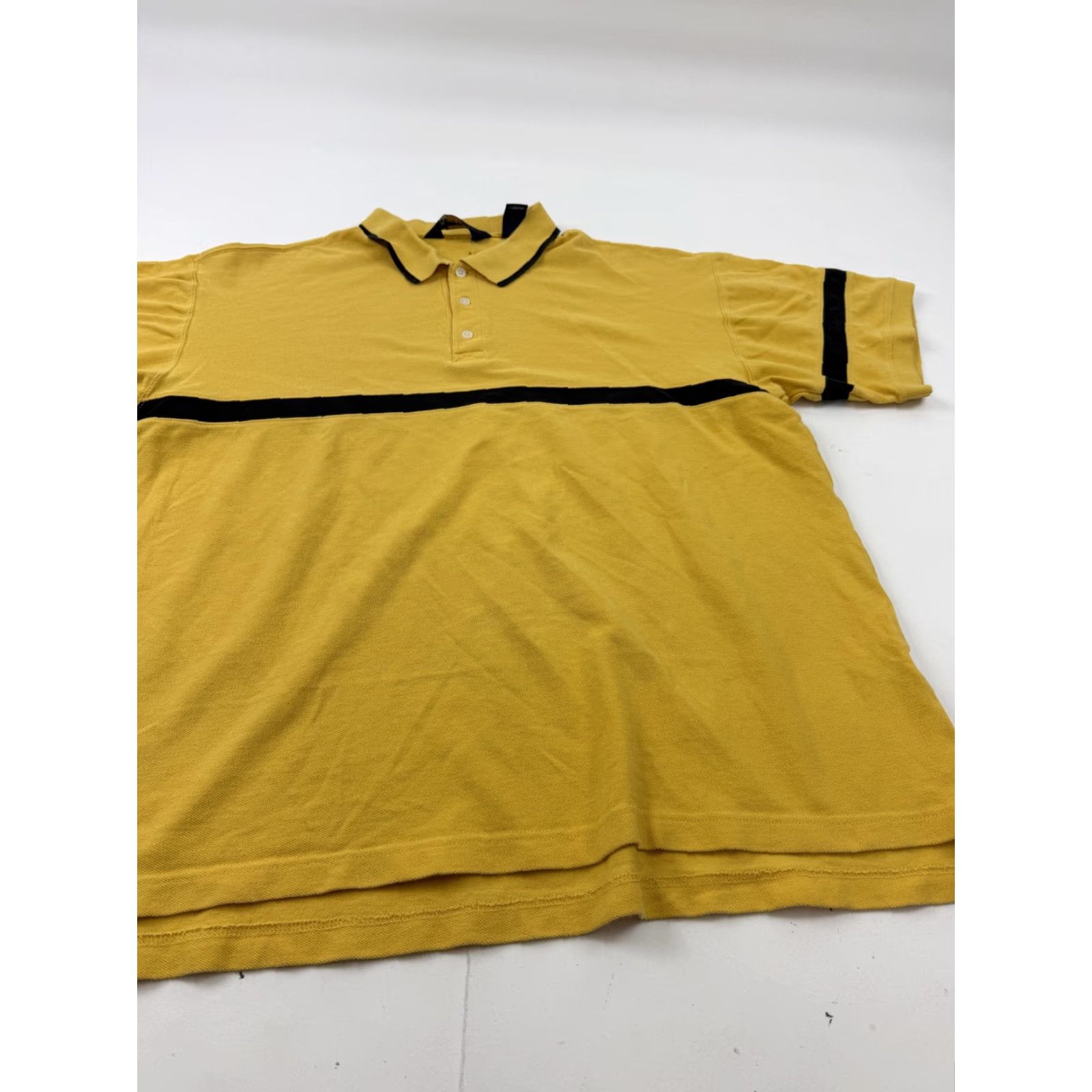 Eddie Bauer Eddie Bauer EBTEK Polo Shirt Mens L Yellow Striped Cotton Golf Casual Top Size US L / EU 52-54 / 3 - 2 Thumbnail