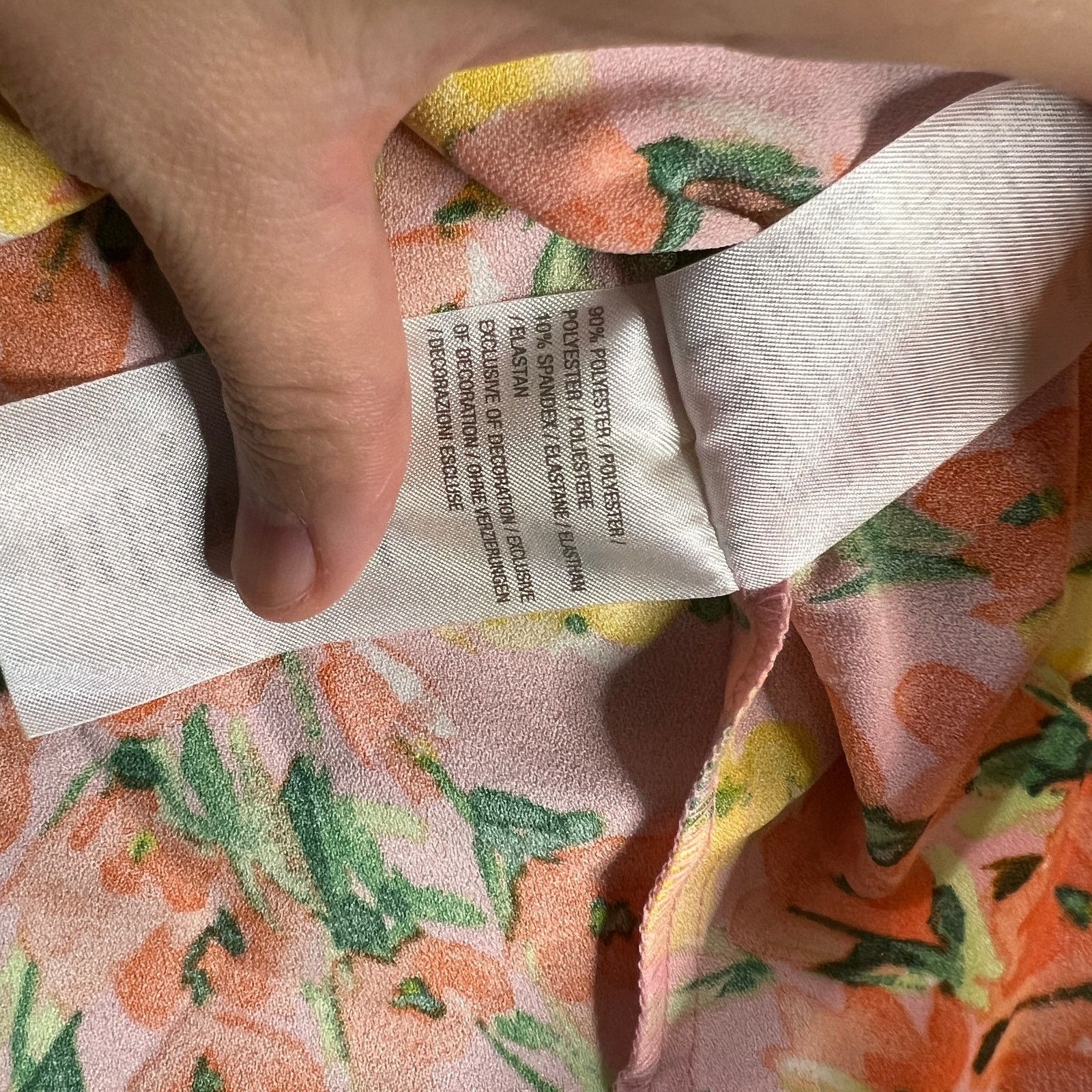 Isaac Mizrahi Isaac Mizrahi LIVE! Printed Stretch Crepe Blouse Pink Medium Size M / US 6-8 / IT 42-44 - 9 Thumbnail