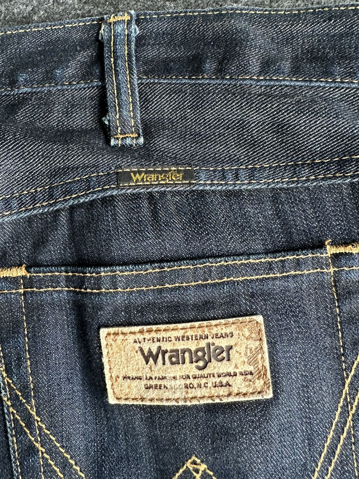 Beauty Beast × Vintage × Wrangler Vintage Wrangler Greensboro Washed Wax Blue Denim D456 Size US 34 / EU 50 - 7 Thumbnail