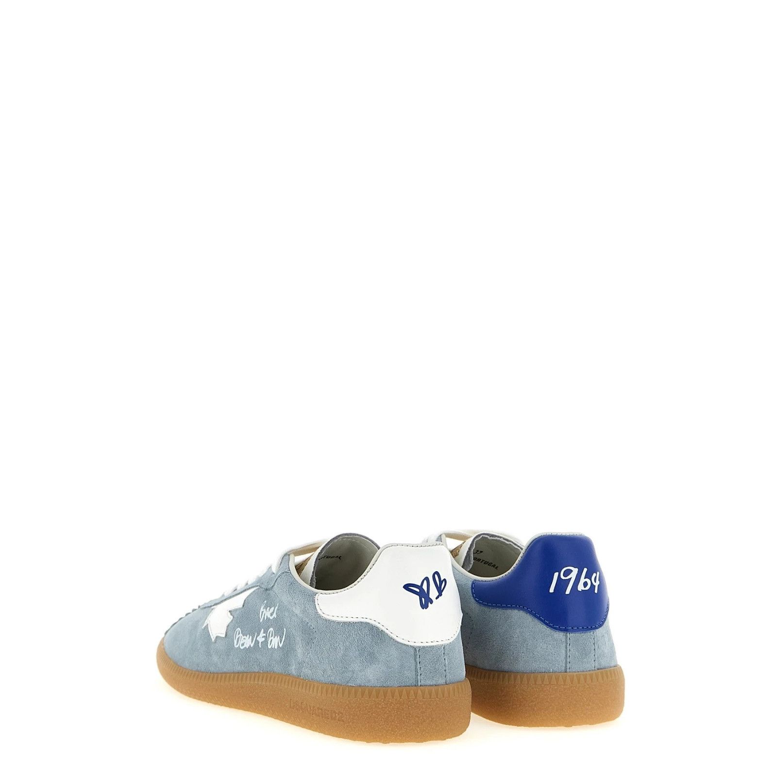 Dsquared2 DSQUARED2 Rebels Blue Suede Sneakers New & Authentic (Women' Size US 7 / IT 37 - 2 Thumbnail