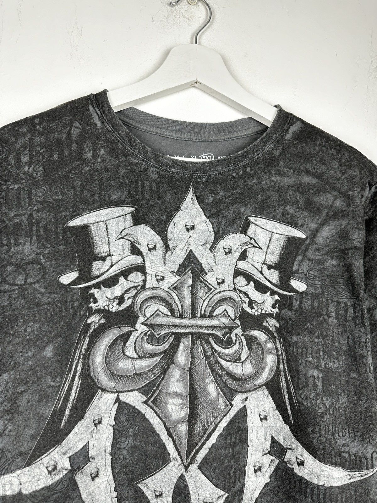 Affliction Affliction Cross All Over Print T Shirt Tee Size US L / EU 52-54 / 3 - 6 Thumbnail