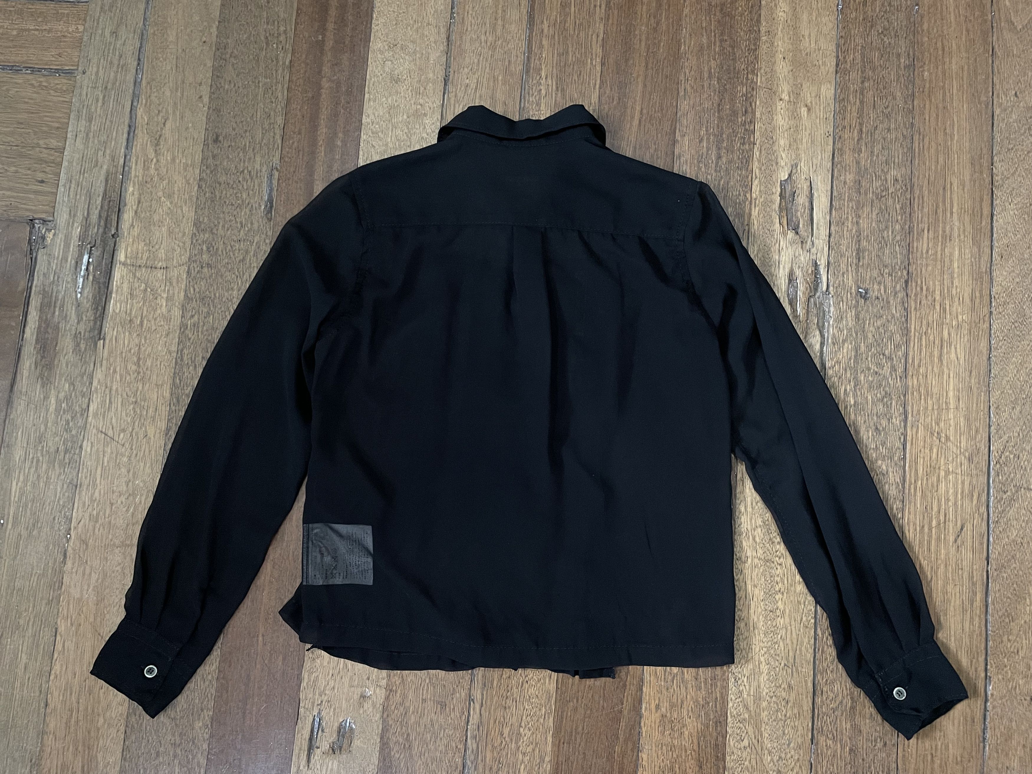 Comme des Garcons Black CDG - See Through Button Up Blouse - AD2011 Size XS / US 0-2 / IT 36-38 - 7 Thumbnail