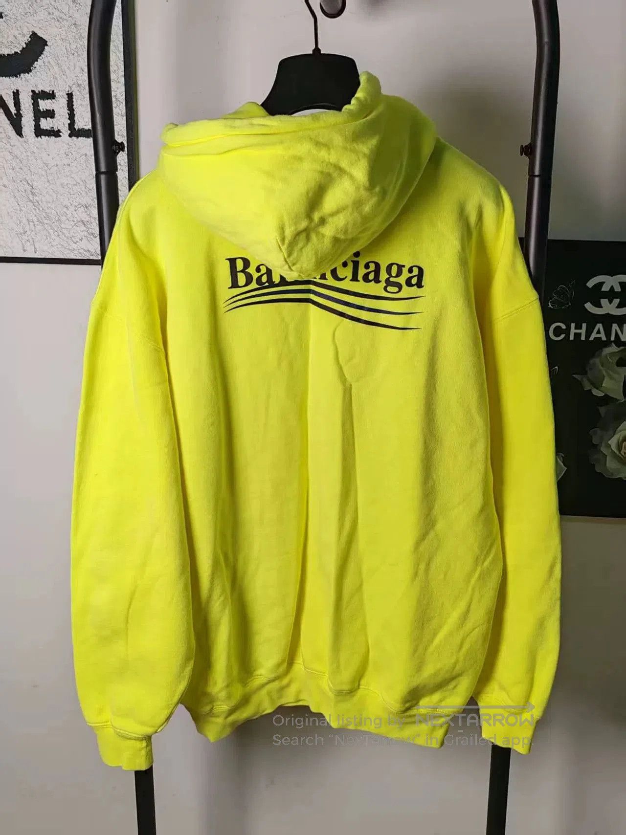 Balenciaga Balenciaga Wave Hoodie in Bright Yellow. Size US M / EU 48-50 / 2 - 2 Thumbnail