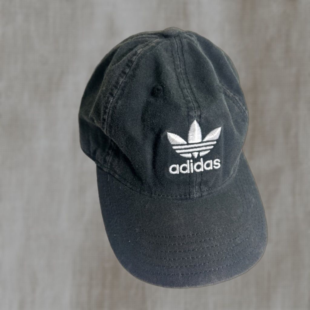 Adidas Adidas Strapback Dad Hat Adjustable Cotton Trefoil Black White Size ONE SIZE - 1 Thumbnail