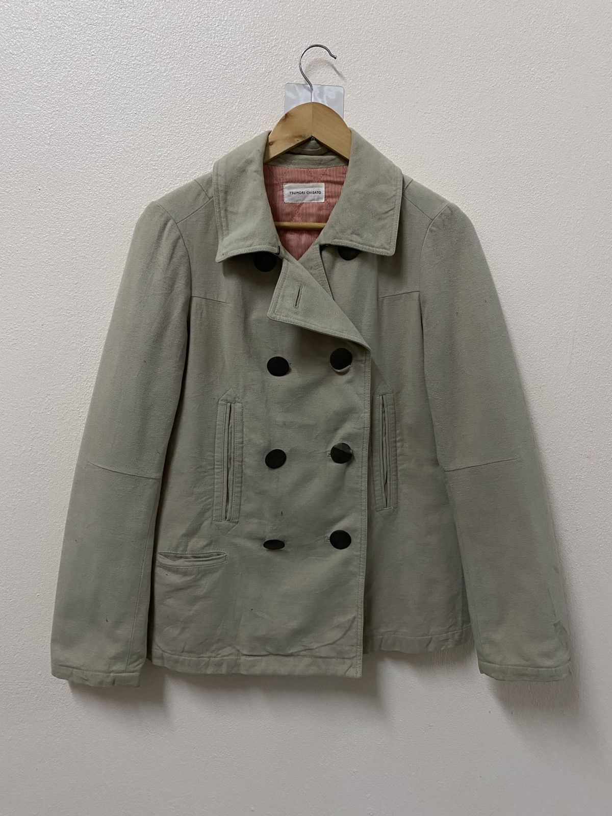 Issey Miyake ISSEY MIYAKE Tsumori Chisato Quilted Lined Pea Coat Size US M / EU 48-50 / 2 - 1 Thumbnail