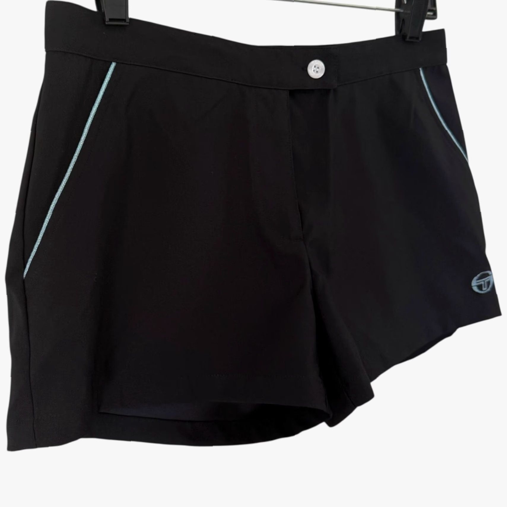 Vintage Sergio-Taccinni S-tech Tennis Shorts Black Women's M Athletic Activewear Size 32" / US 10 / IT 46 - 3 Thumbnail