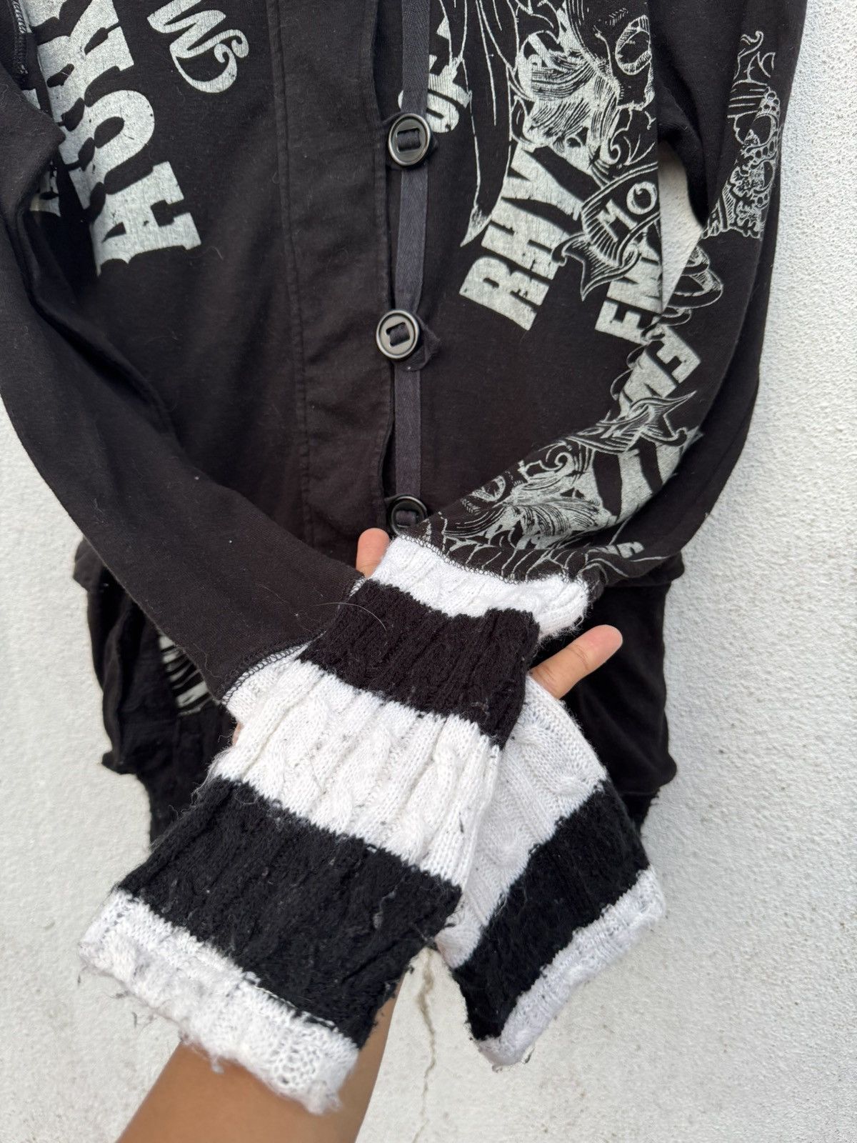 Le Grande Bleu (L.G.B.) Japanese Anarchy Fur Grunge Punk lgb Styled Gothic Hoodie Size US M / EU 48-50 / 2 - 9 Thumbnail