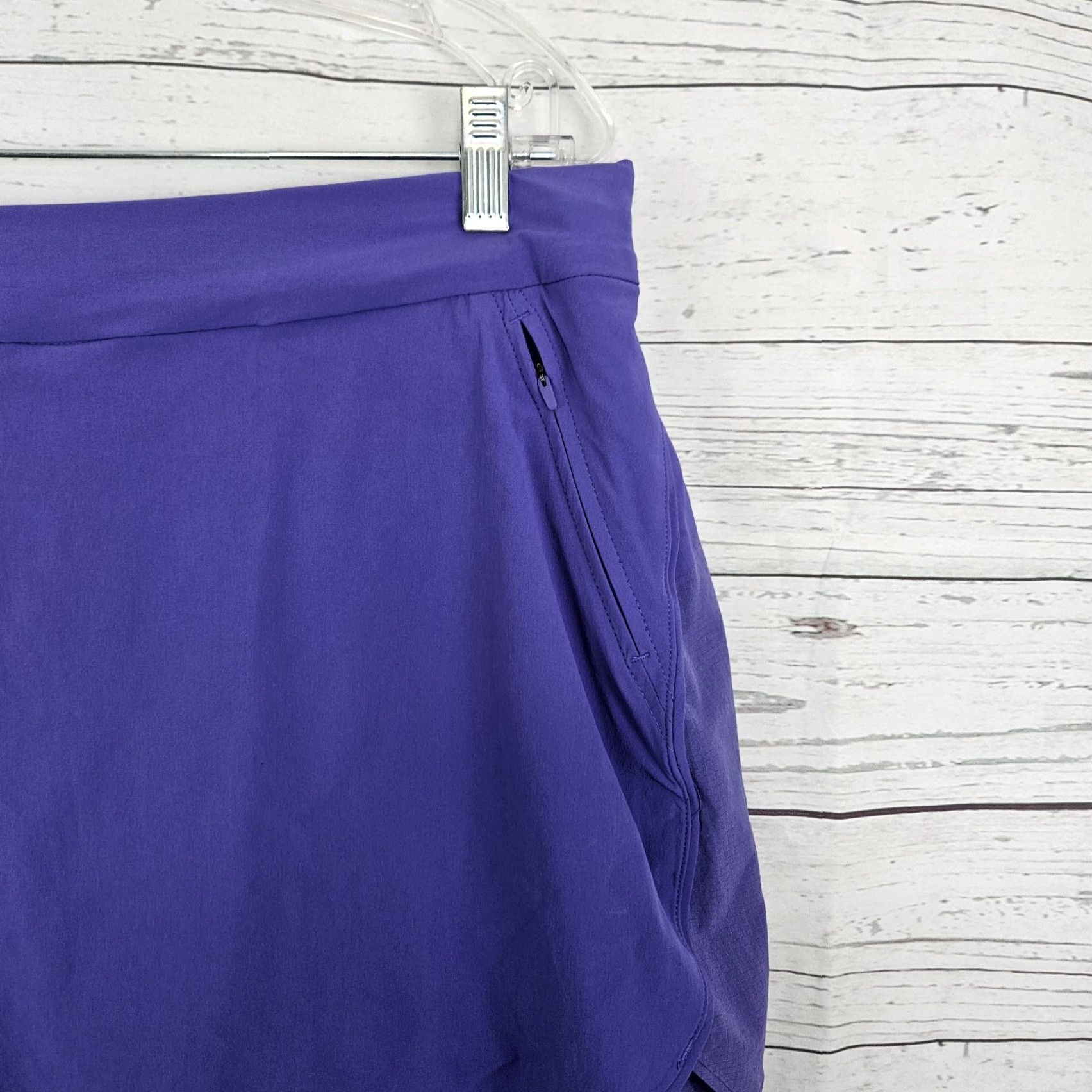 Outdoor Voices Outdoor Voices Womens The Exercise Skort Sz L Purple Pull On Zip Pocket Short Skirt Athletic Activewear Mens Women Girls Boys Size ONE SIZE - 2 Thumbnail