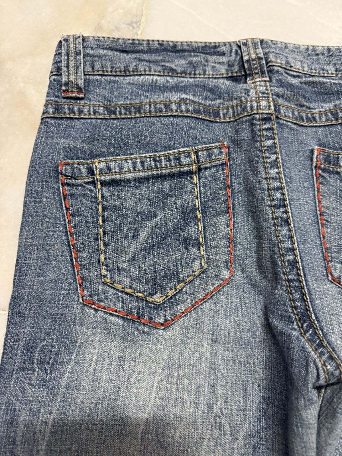 Tornado Mart 💥BAGGY FLARE INSANE💥90's JAPANESE WHISKER BELL BOTTOM JEANS Size US 29 - 14 Thumbnail