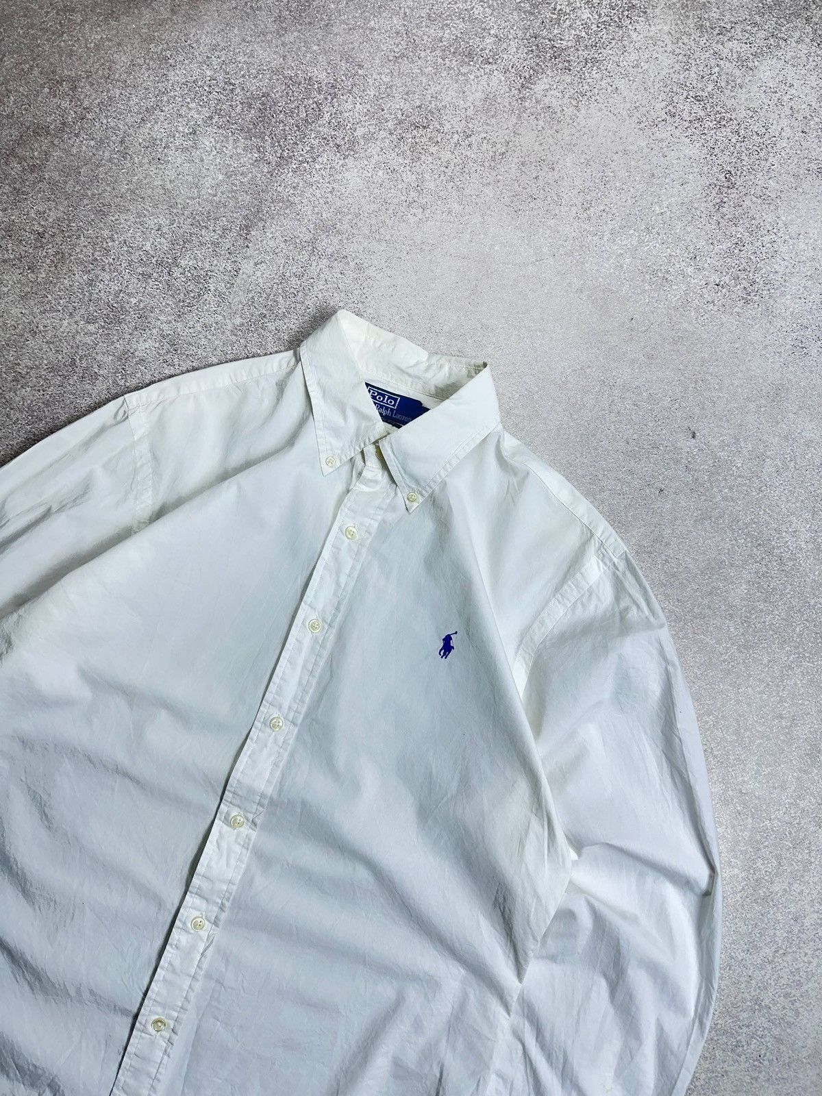 Polo Ralph Lauren Vintage 90s Polo Ralph Lauren White Shirt L Size US L / EU 52-54 / 3 - 2 Thumbnail