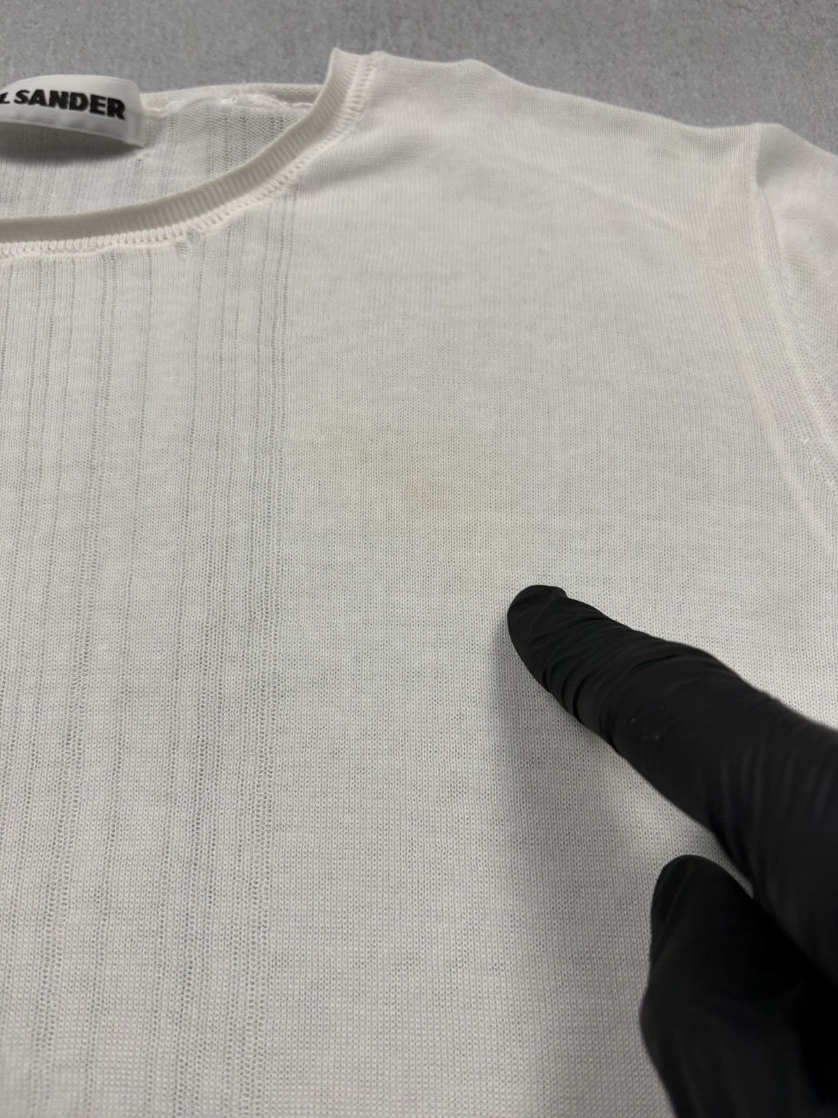 Jil Sander Jil Sander Archive Knit Panel Minimalist Tee Italy 2000s Y2K Size M / US 6-8 / IT 42-44 - 8 Thumbnail