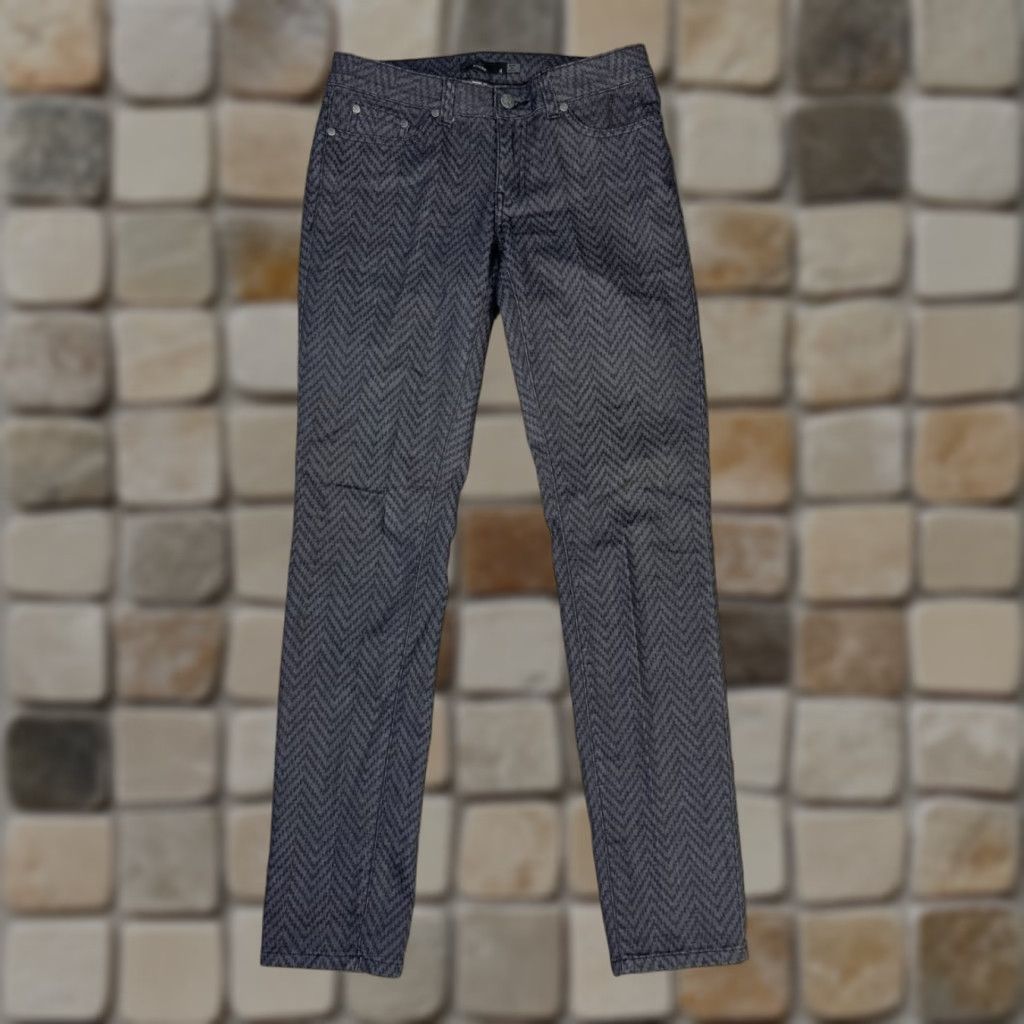 Prana prAna Kara Jeans Womens Jeans Gray 30x32 Denim Cotton Stretch Chevron Skinny 4 City Womens Size 27" / US 4 / IT 40 - 1 Thumbnail