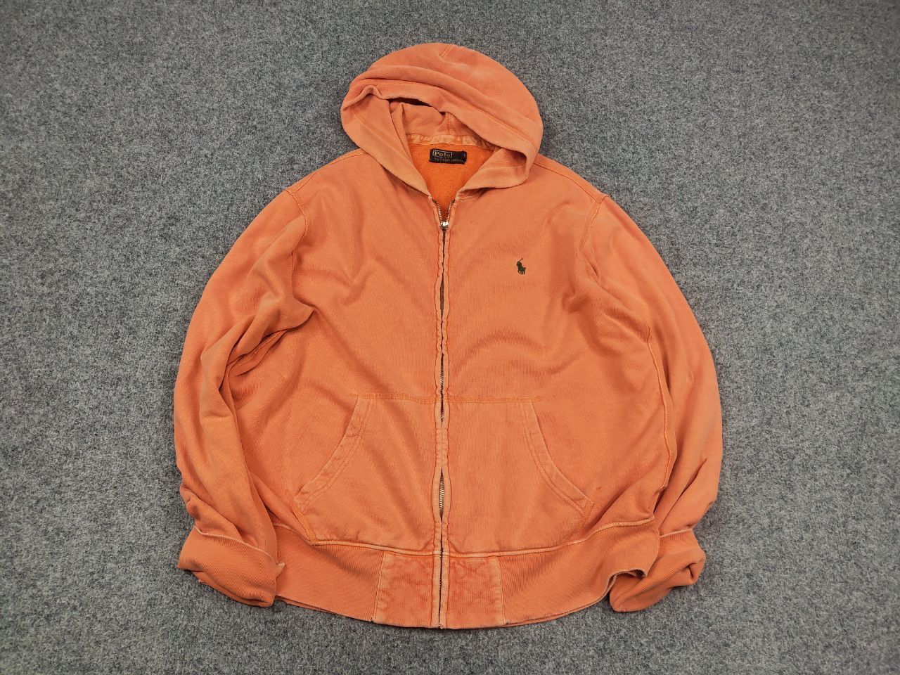 Polo Ralph Lauren Vintage 90's Polo Ralph Lauren RRL Zip Orange Faded Hoodie Size US L / EU 52-54 / 3 - 2 Thumbnail