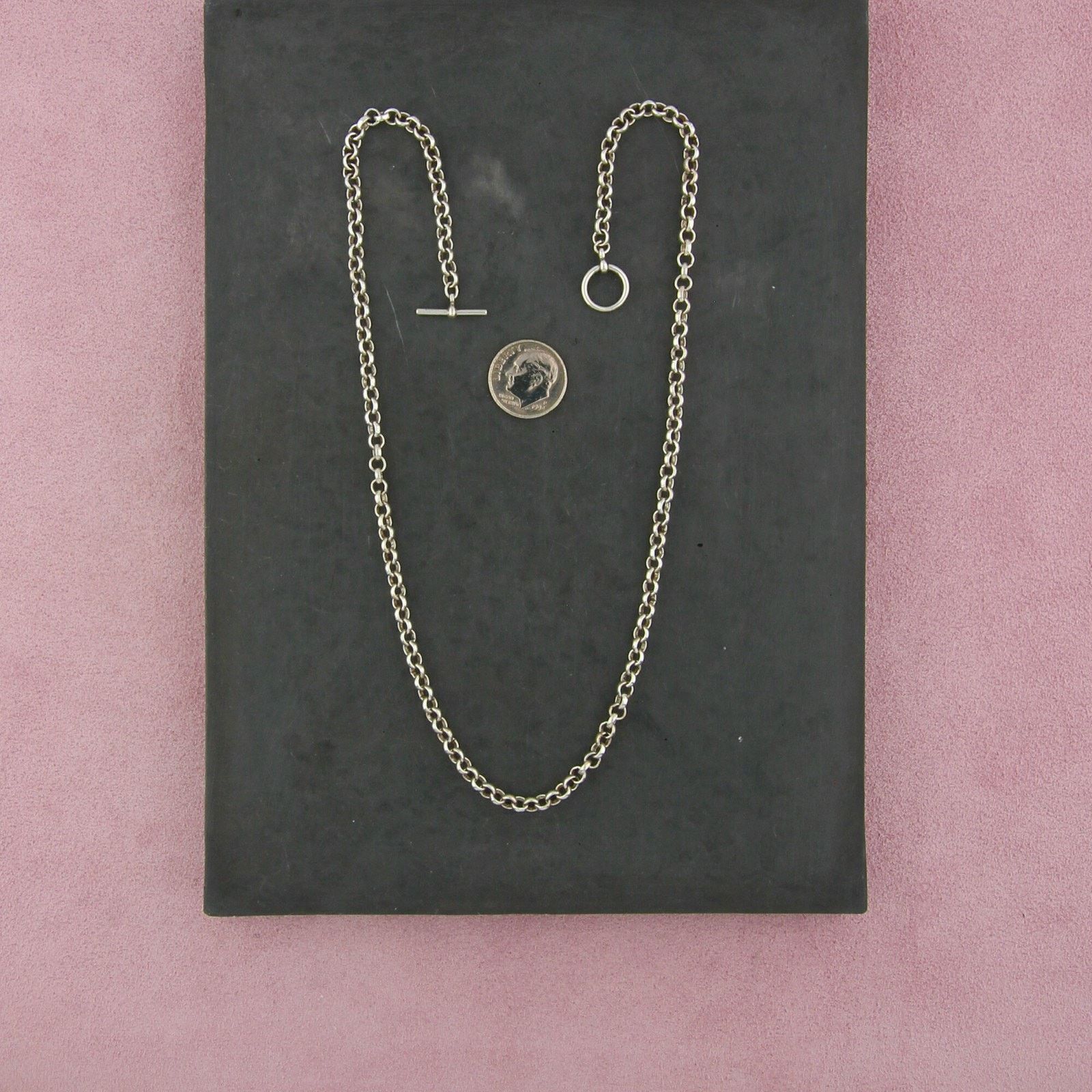 Sterling Silver sterling silver 4mm rolo chain toggle necklace size 17.75in Size ONE SIZE - 2 Thumbnail