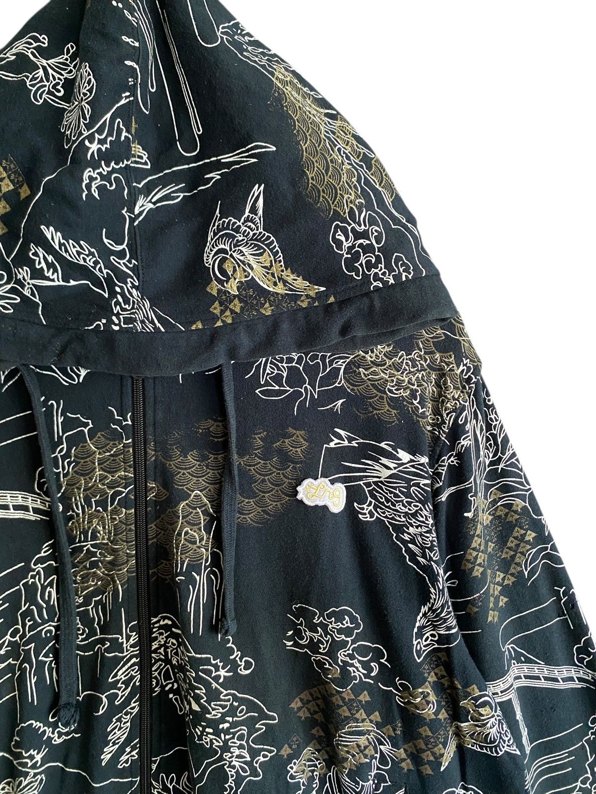 LRG Rare Design Vintage Brand LRG Full Print Zipper Hoodie 2000s Size US L / EU 52-54 / 3 - 3 Thumbnail